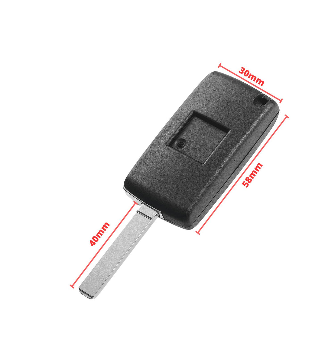 Guscio Lama per Chiave Telecomando 3 Tasti Compatibile con Citroen C2 C3 C4 C5 C6 Xsara Picasso Lama VA2 Vano Batteria CE0523 e Pulsante Faro
