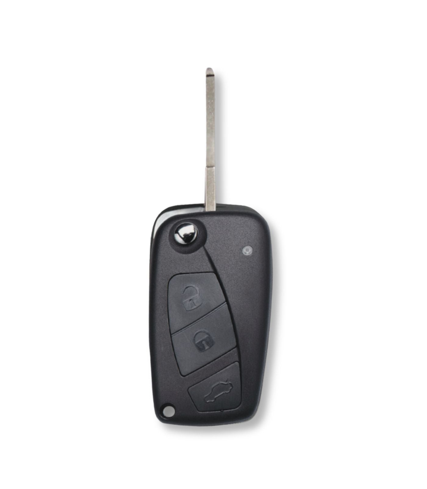 Chiave 3 Tasti per Chiave Telecomando Compatibile con Fiat Punto Evo Ducato Stilo 500 con Lama SIP22 non intercambiabile e Vano Batteria Laterale