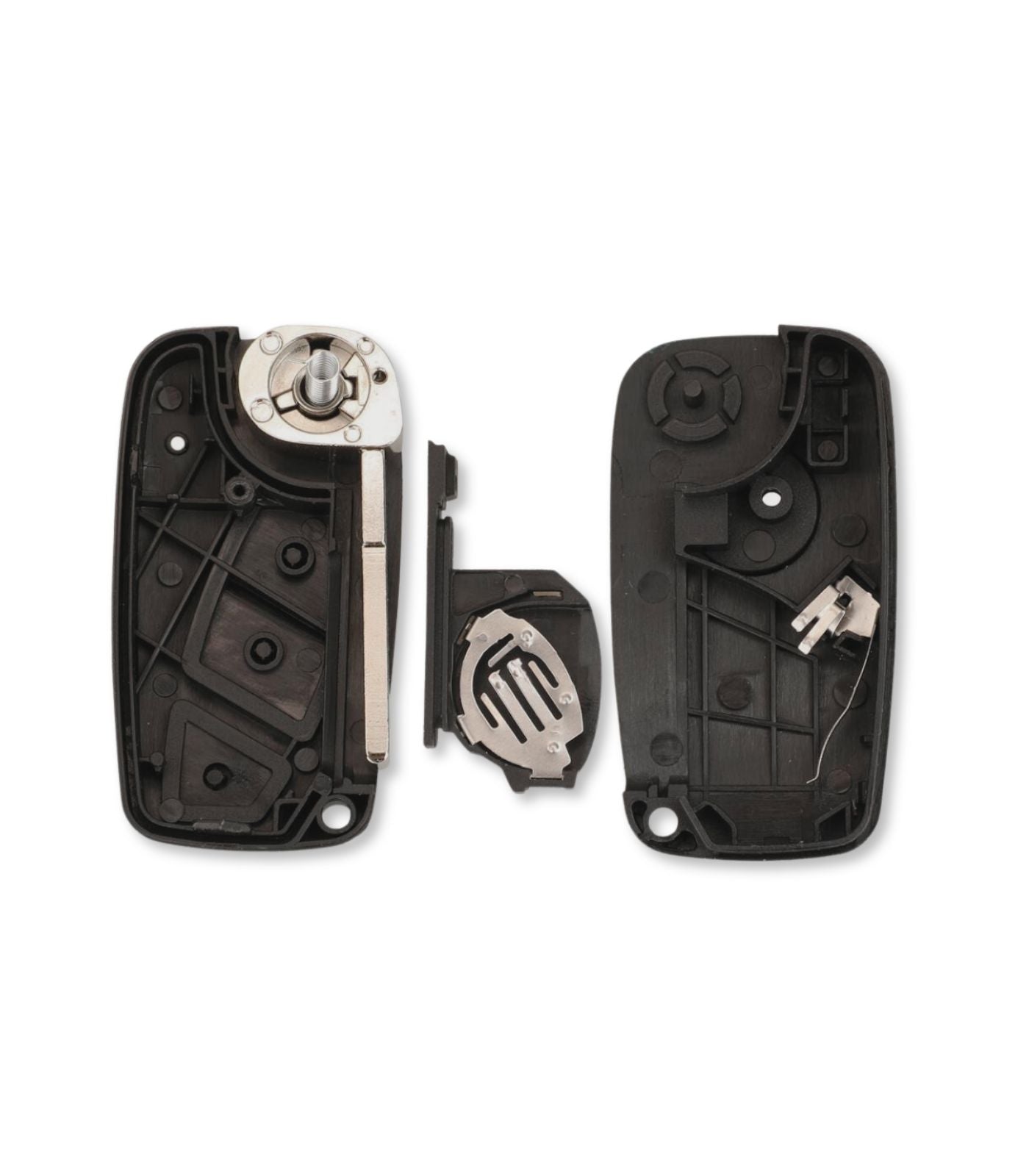 Chiave 3 Tasti per Chiave Telecomando Compatibile con Fiat Punto Evo Ducato Stilo 500 con Lama SIP22 non intercambiabile e Vano Batteria Laterale