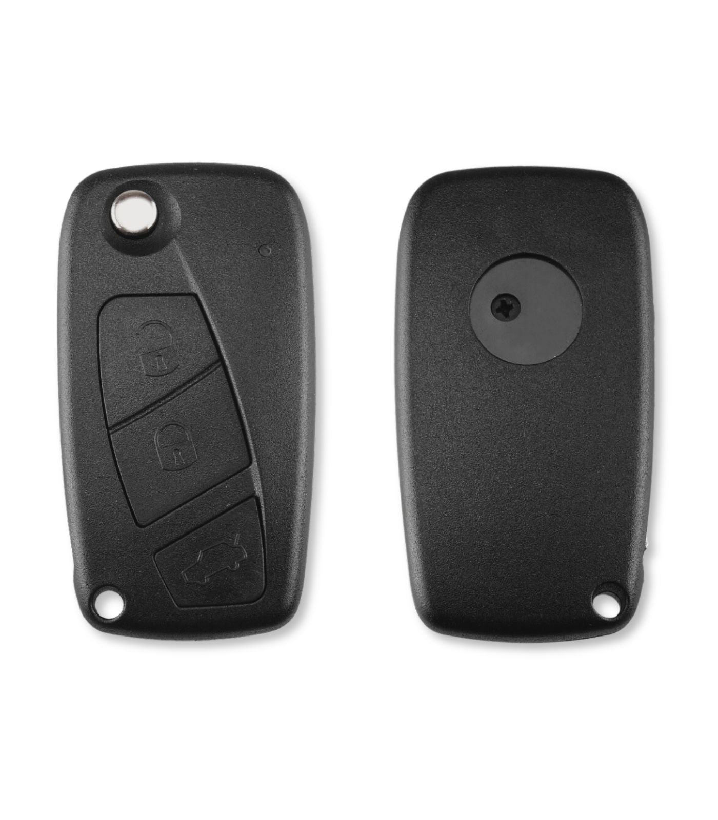 Chiave 3 Tasti per Chiave Telecomando Compatibile con Fiat Punto Evo Ducato Stilo 500 con Lama SIP22 non intercambiabile e Vano Batteria Laterale