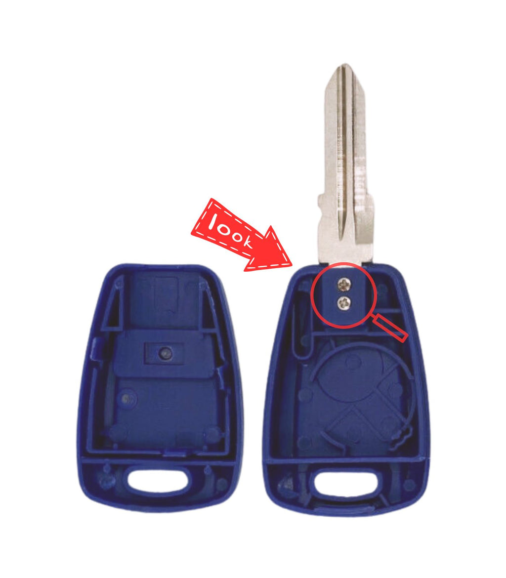 Chiave Guscio e Lama 1 Tasto Telecomando Auto Compatibile con Fiat Punto 2° Serie Doblo Stilo Bravo Brava Marea Idea 500 600 con Lama GT15