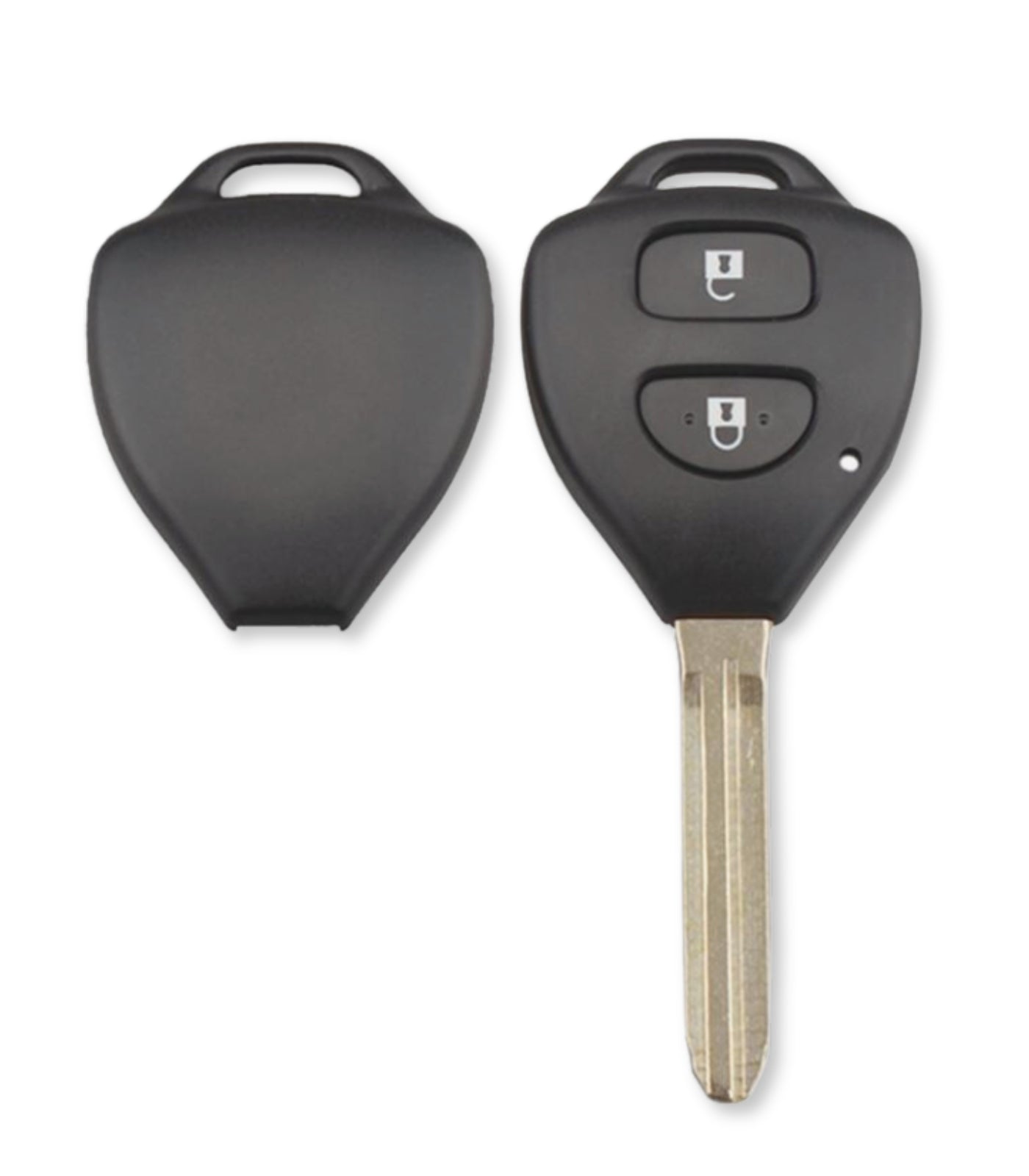Chiave con Guscio 2 tasti e Lama Toy43 per Telecomando Compatibile con Toyota Auris IQ Yaris Prado Rav4 Corolla