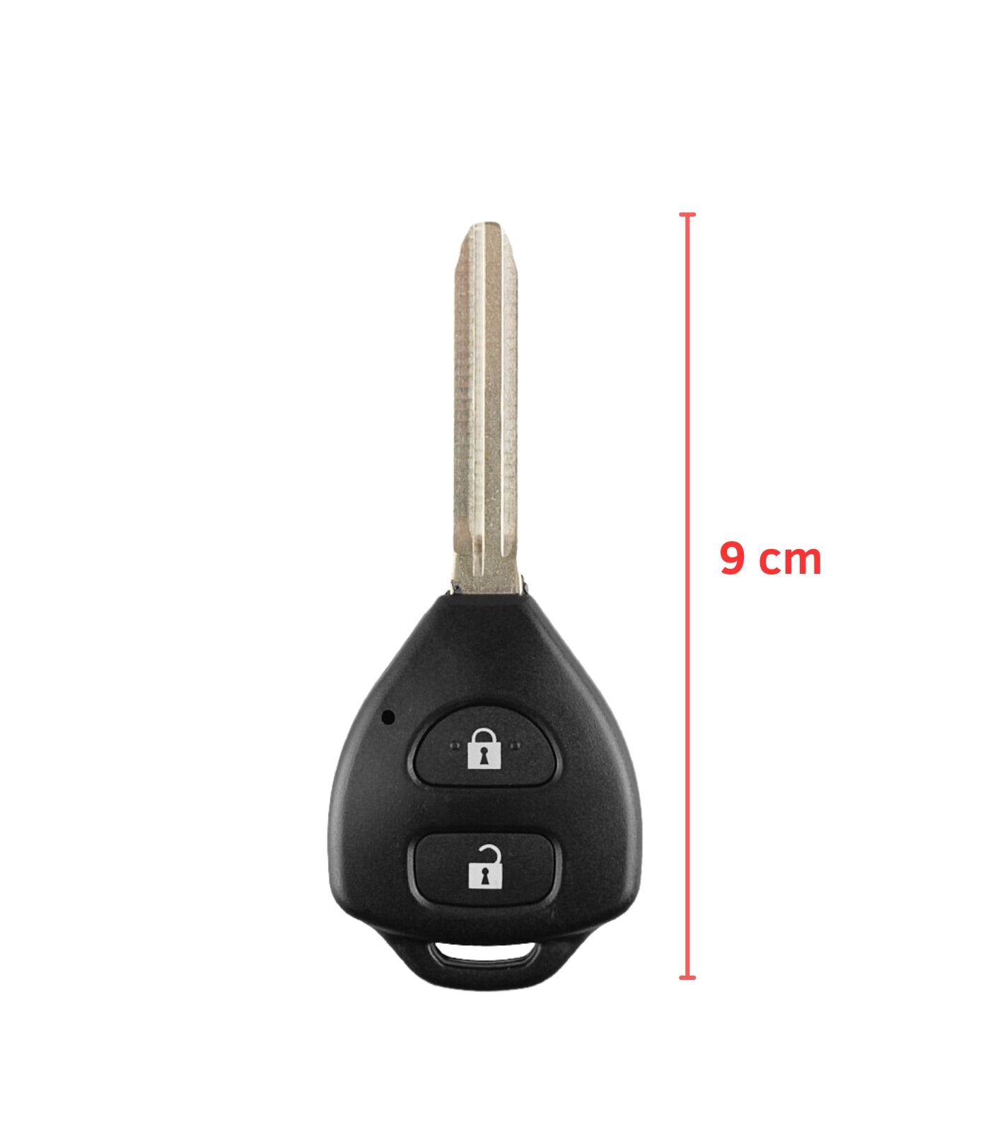 Chiave con Guscio 2 tasti e Lama Toy43 per Telecomando Compatibile con Toyota Auris IQ Yaris Prado Rav4 Corolla