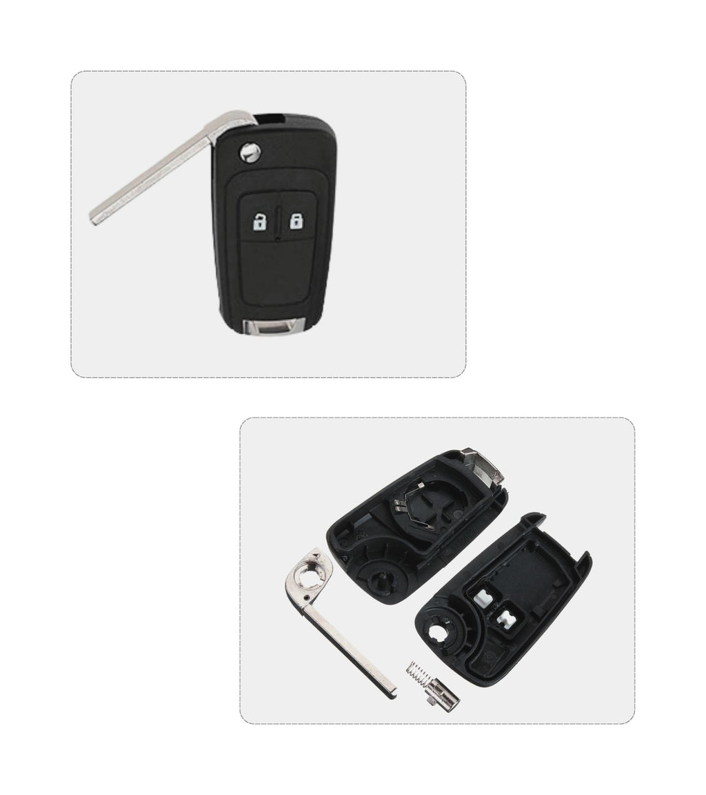 Scocca Guscio e Chiave Telecomando 2 Tasti Compatibile con Opel Astra J Vectra Insignia Vauxhall