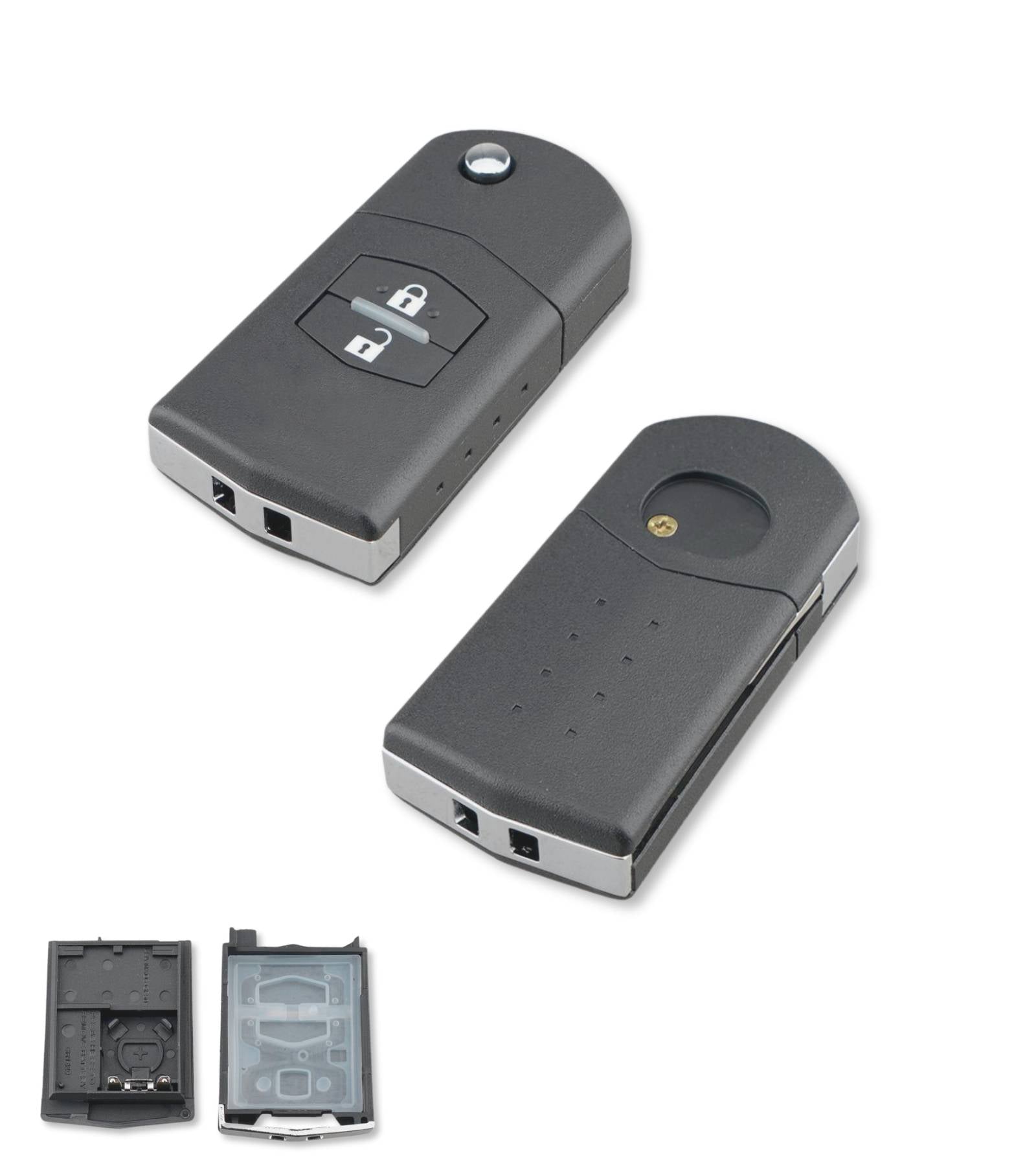 Chiave Guscio Scocca e Lama Telecomando 2 Tasti Compatibile con Mazda 2 3 5 6 Bt50 Cx-5 Cx-7 Cx-9 Rx8