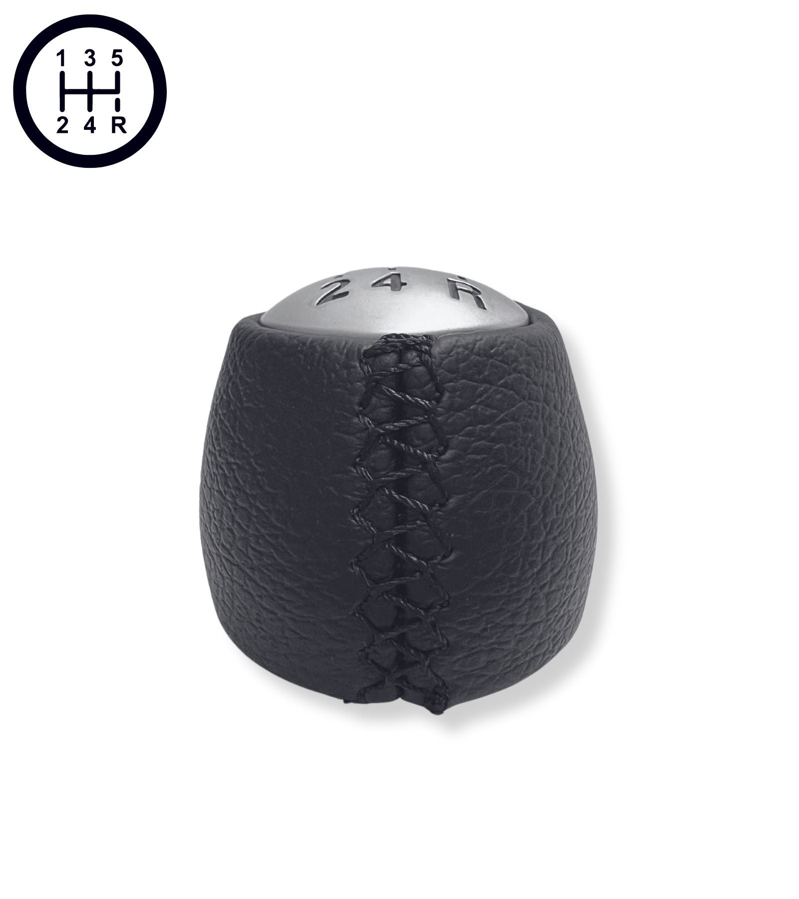 5 Speed ​​Gear Knob for Alfa Romeo 147 1.9 JTD 156 GT with Black Stitching and Eco Leather Grip OEM 735317144