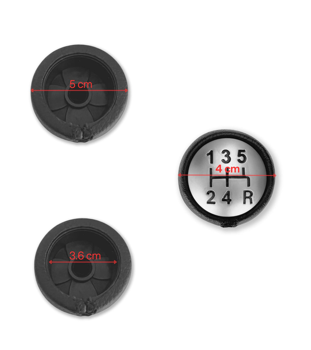 5 Speed ​​Gear Knob for Alfa Romeo 147 1.9 JTD 156 GT with Black Stitching and Eco Leather Grip OEM 735317144