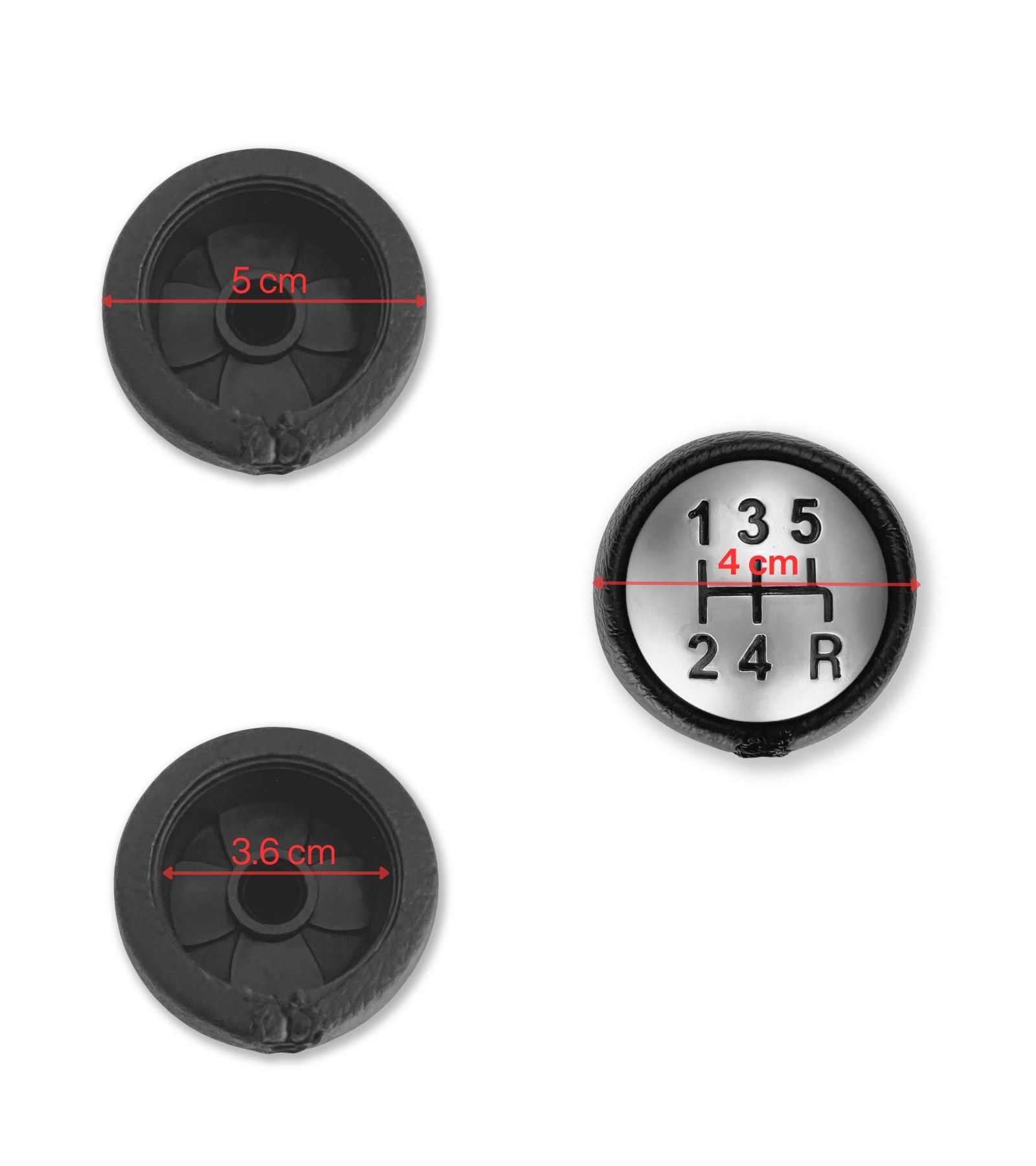 5 Speed ​​Gear Knob for Alfa Romeo 147 1.9 JTD 156 GT with Black Stitching and Eco Leather Grip OEM 735317144