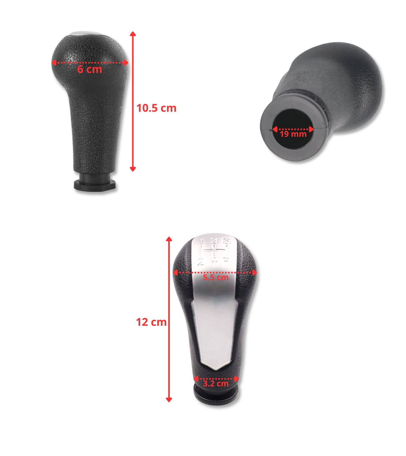 Pomello Cuffia per Leva Cambio Manuale 5 Marce, Compatibile con Chevrolet Spark M300 2011-2016