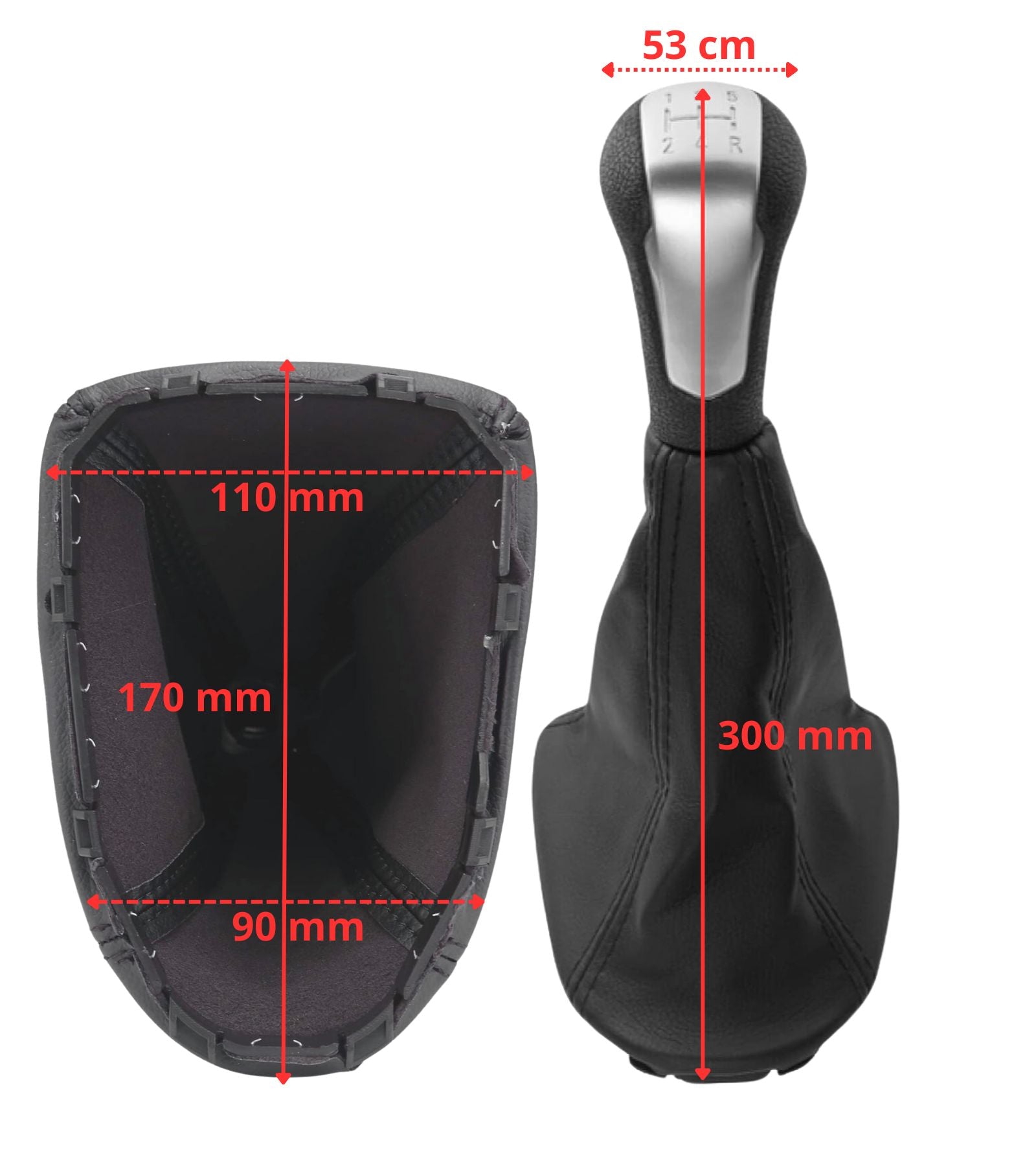 Pomello Cuffia per Leva Cambio Manuale 5 Marce, Compatibile con Chevrolet Spark M300 2011-2016