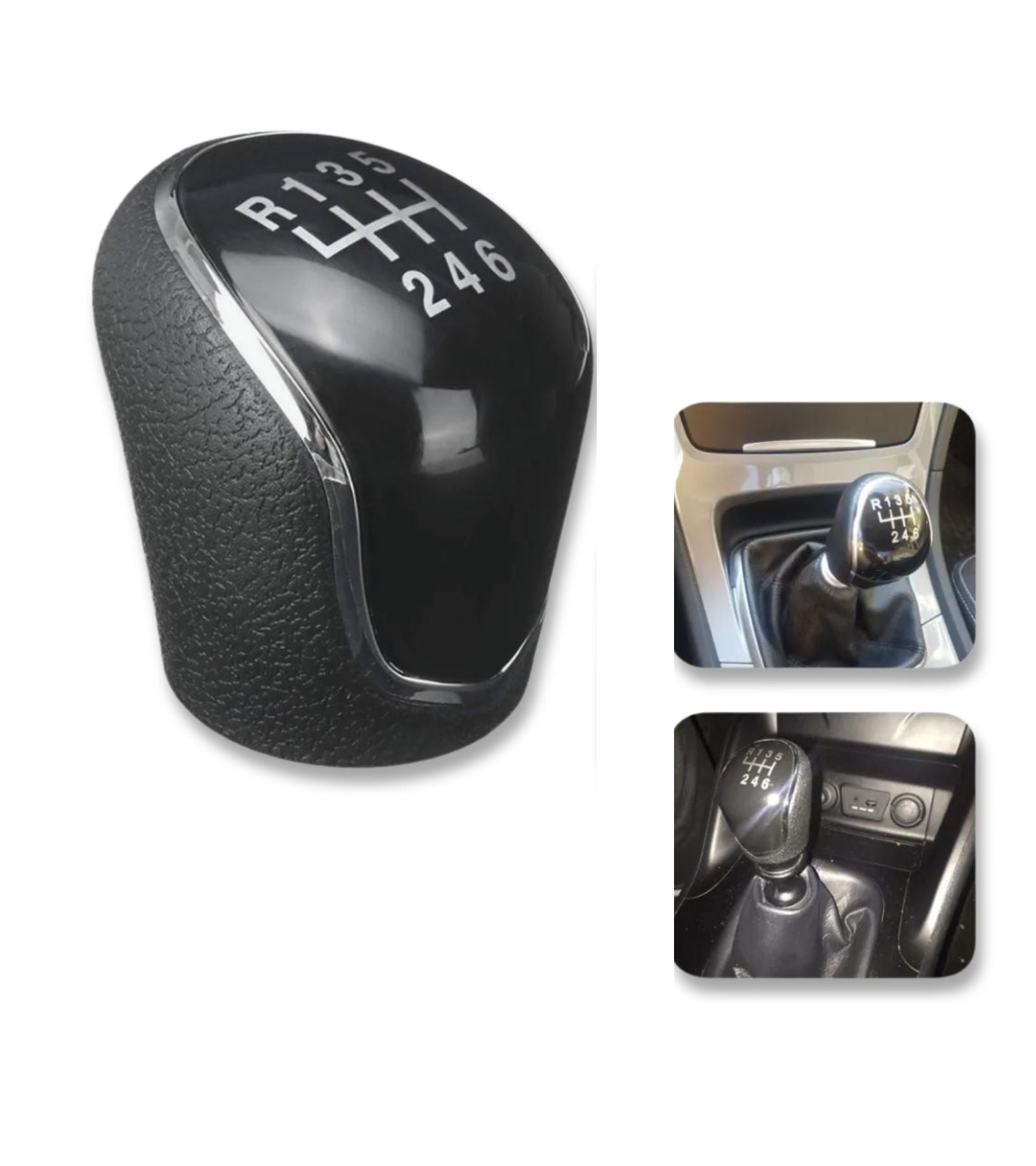 6 Speed ​​Manual Gear Shift Knob Compatible with Hyundai IX35 2012-2016 Black