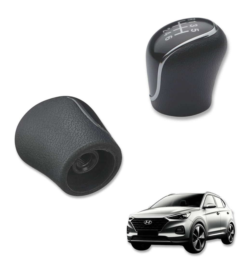 6 Speed ​​Manual Gear Shift Knob Compatible with Hyundai IX35 2012-2016 Black