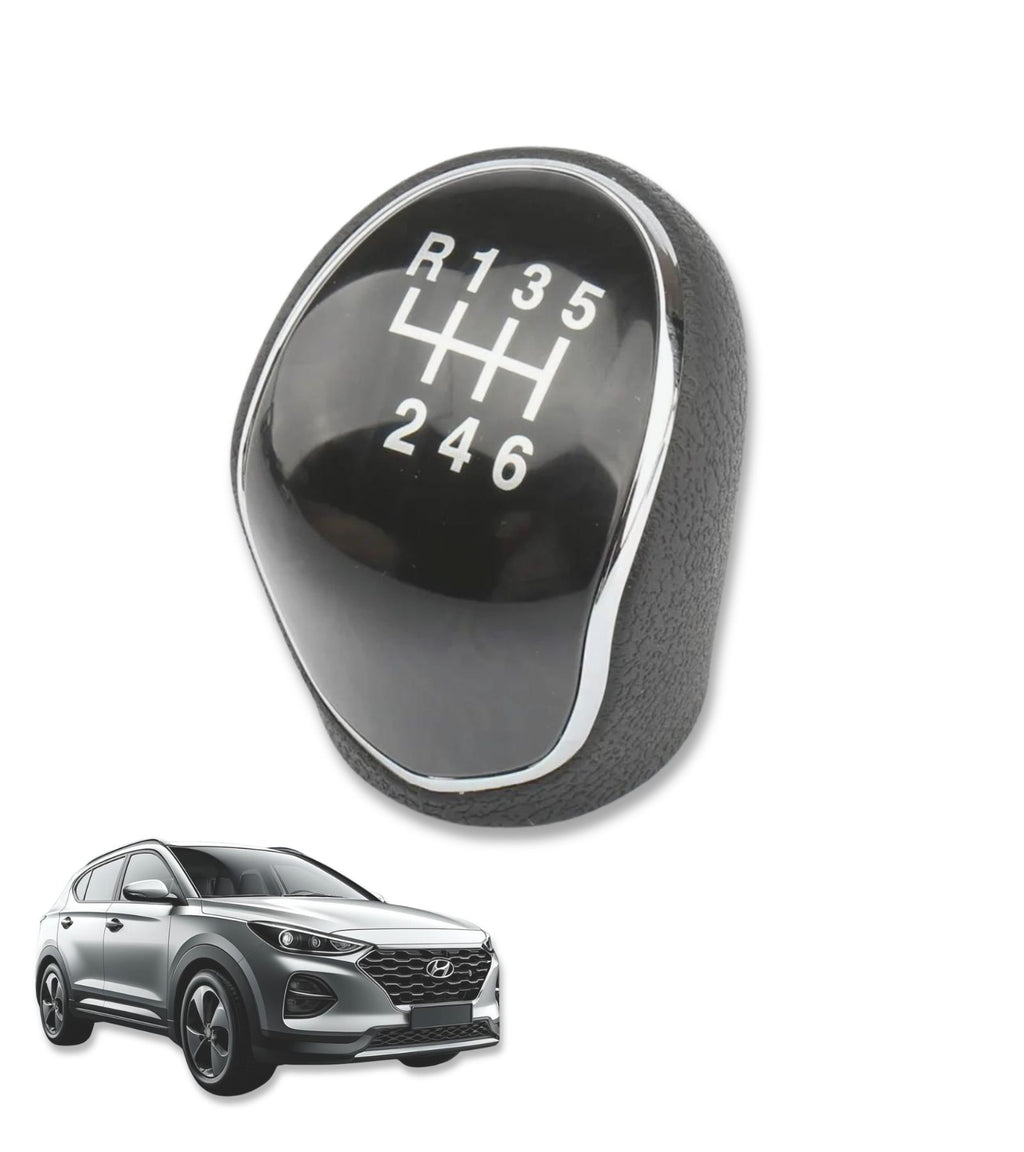 6 Speed ​​Manual Gear Shift Knob Compatible with Hyundai IX35 2012-2016 Black