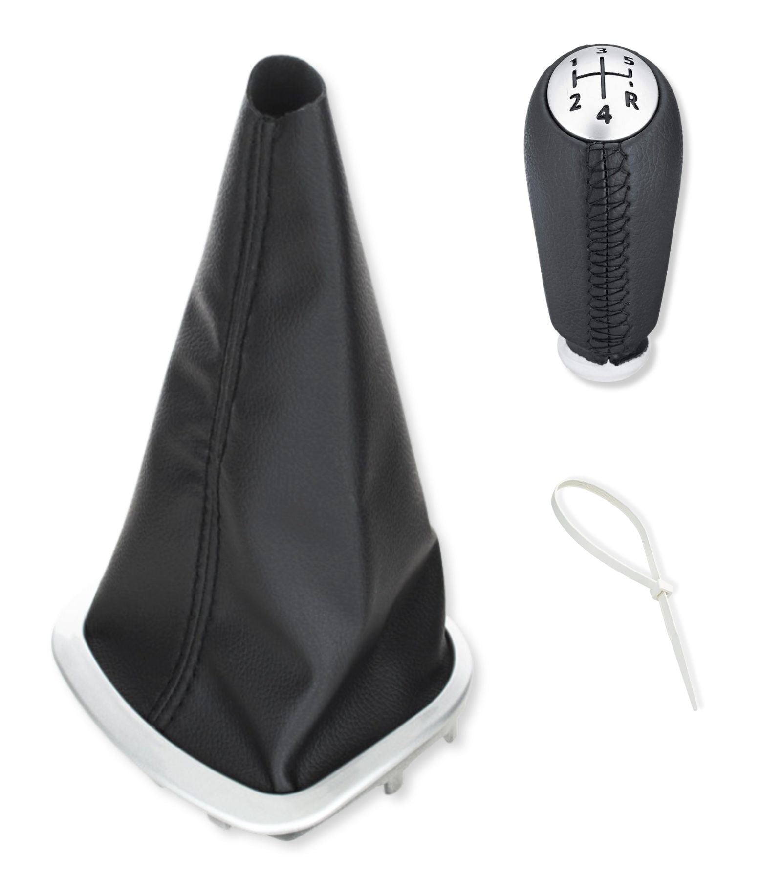 Kit Sostituzione Cuffia e Pomello 5 Marce Compatibile con Renault Clio III, Kangoo II, Twingo II, Espace IV