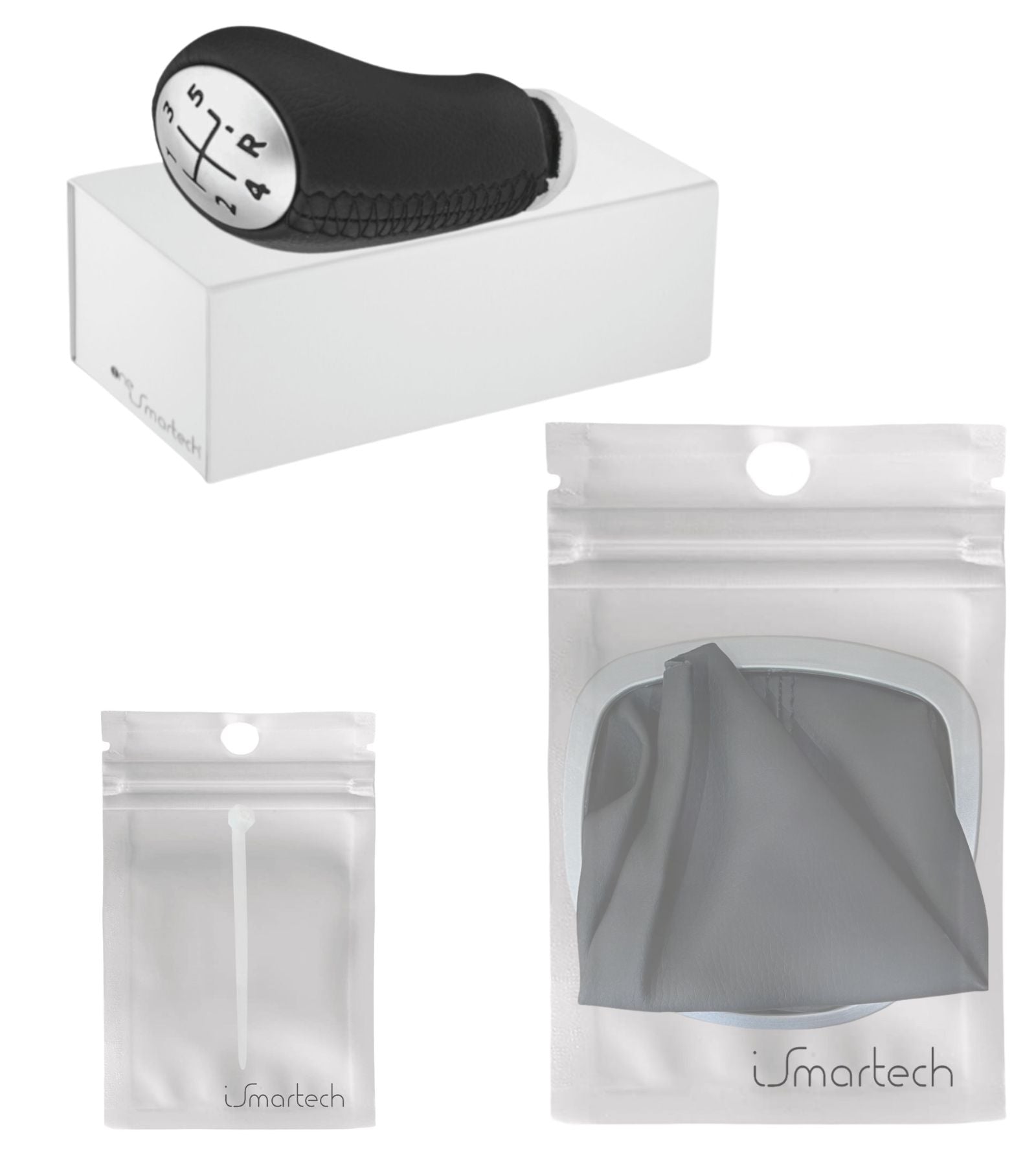 Kit Sostituzione Cuffia e Pomello 5 Marce Compatibile con Renault Clio III, Kangoo II, Twingo II, Espace IV