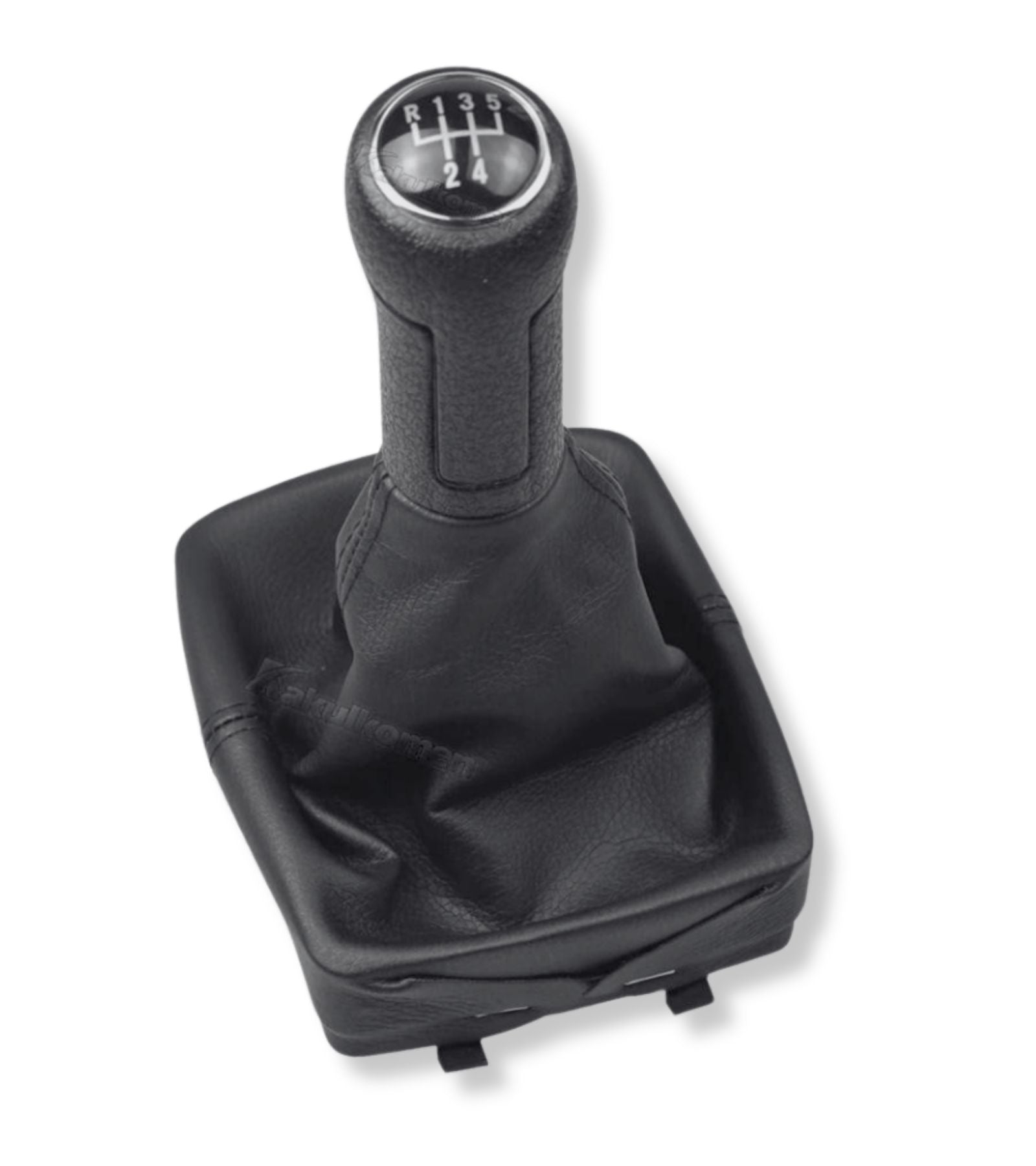 5 Speed ​​Gear Knob with Gaiter and Frame Compatible with Volkswagen VW Polo MK4 9N 9N2 from 2001 to 2009, Code 6Q171113