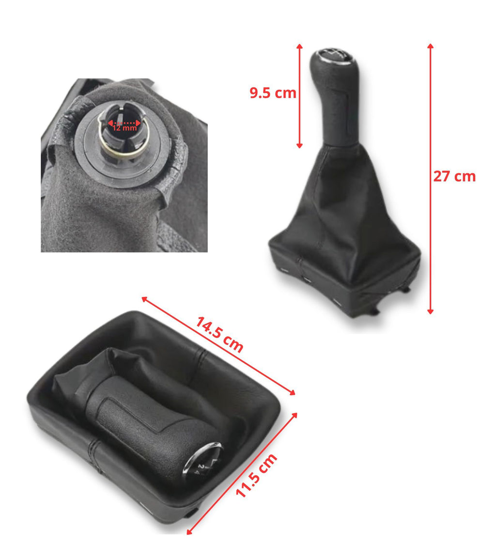 5 Speed ​​Gear Knob with Gaiter and Frame Compatible with Volkswagen VW Polo MK4 9N 9N2 from 2001 to 2009, Code 6Q171113