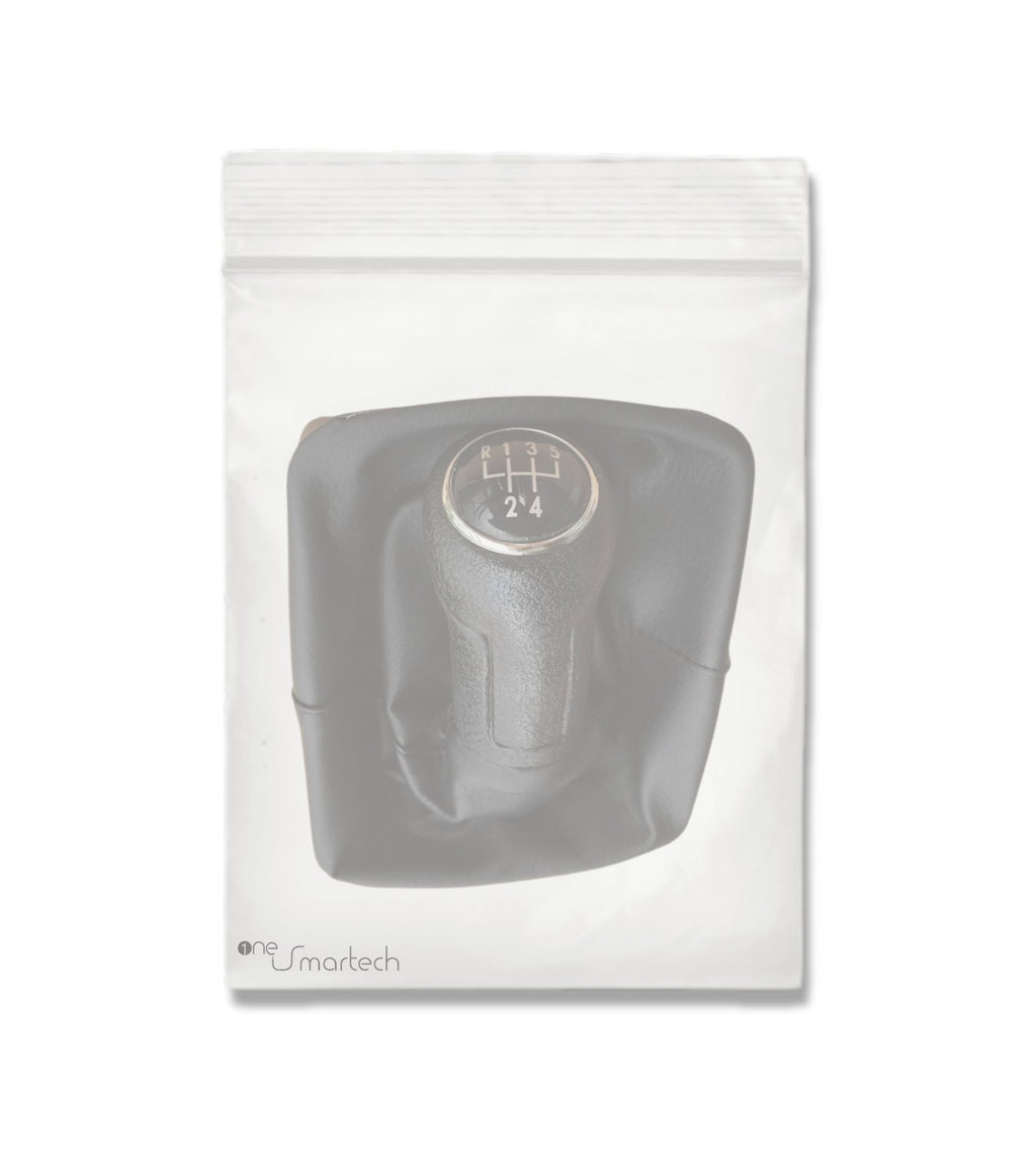 5 Speed ​​Gear Knob with Gaiter and Frame Compatible with Volkswagen VW Polo MK4 9N 9N2 from 2001 to 2009, Code 6Q171113