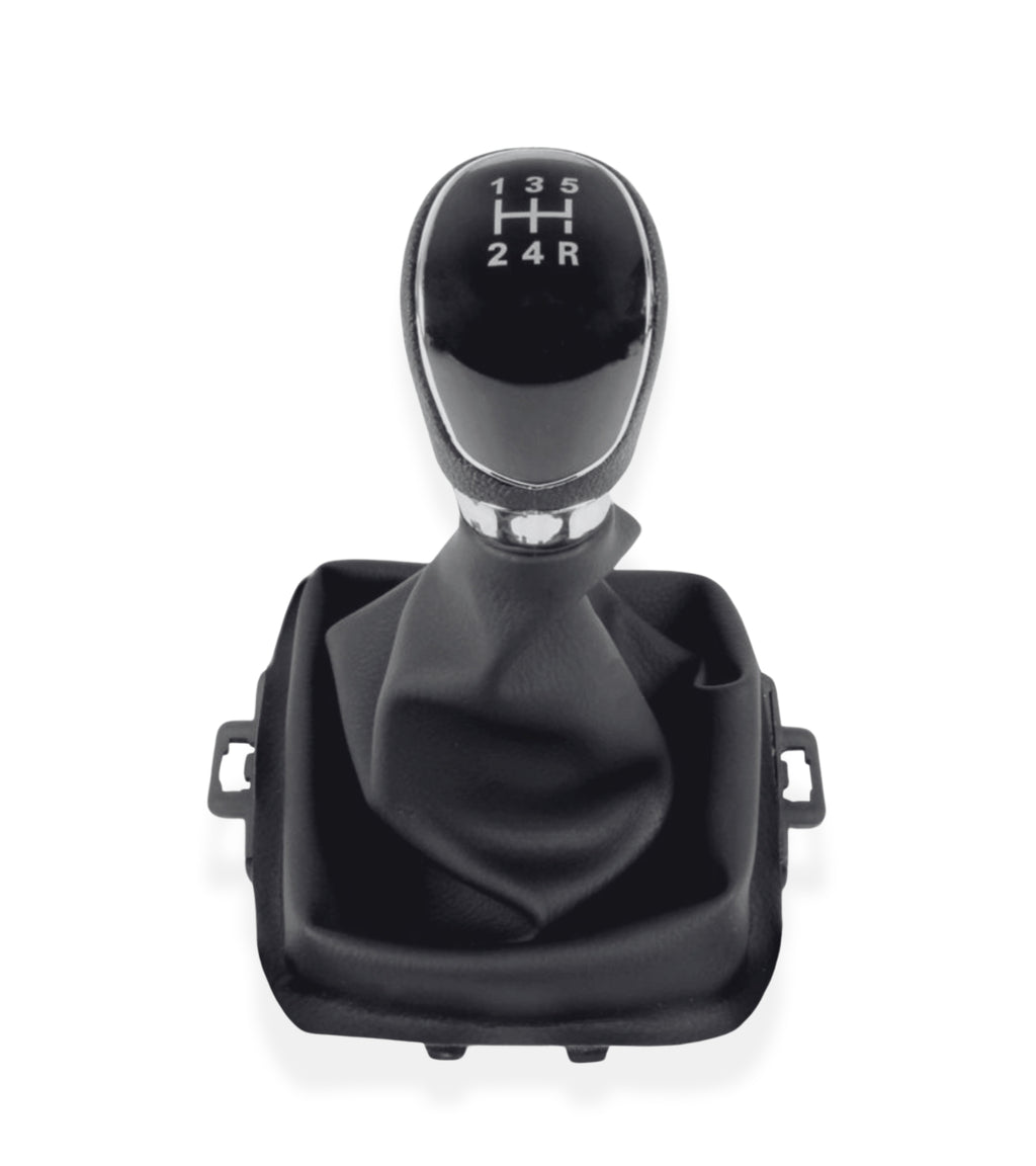 5 Speed ​​Gear Shift Knob and Leatherette Boot Kit Compatible with Ford Fiesta MK5 2008 and MK6 2008-2012, OEM 8A6R-7H409-MA, 8A6R7H409MA, 1556845