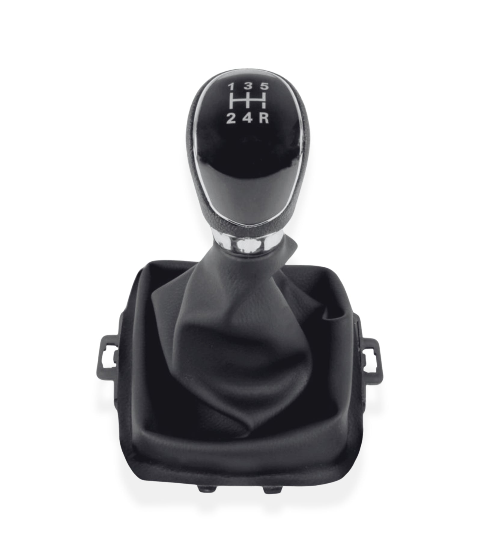 5 Speed ​​Gear Shift Knob and Leatherette Boot Kit Compatible with Ford Fiesta MK5 2008 and MK6 2008-2012, OEM 8A6R-7H409-MA, 8A6R7H409MA, 1556845