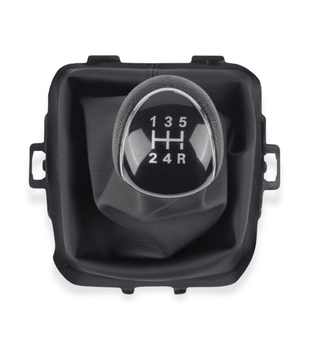 5 Speed ​​Gear Shift Knob and Leatherette Boot Kit Compatible with Ford Fiesta MK5 2008 and MK6 2008-2012, OEM 8A6R-7H409-MA, 8A6R7H409MA, 1556845