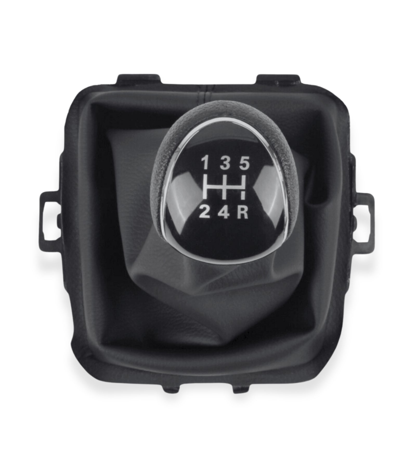 5 Speed ​​Gear Shift Knob and Leatherette Boot Kit Compatible with Ford Fiesta MK5 2008 and MK6 2008-2012, OEM 8A6R-7H409-MA, 8A6R7H409MA, 1556845