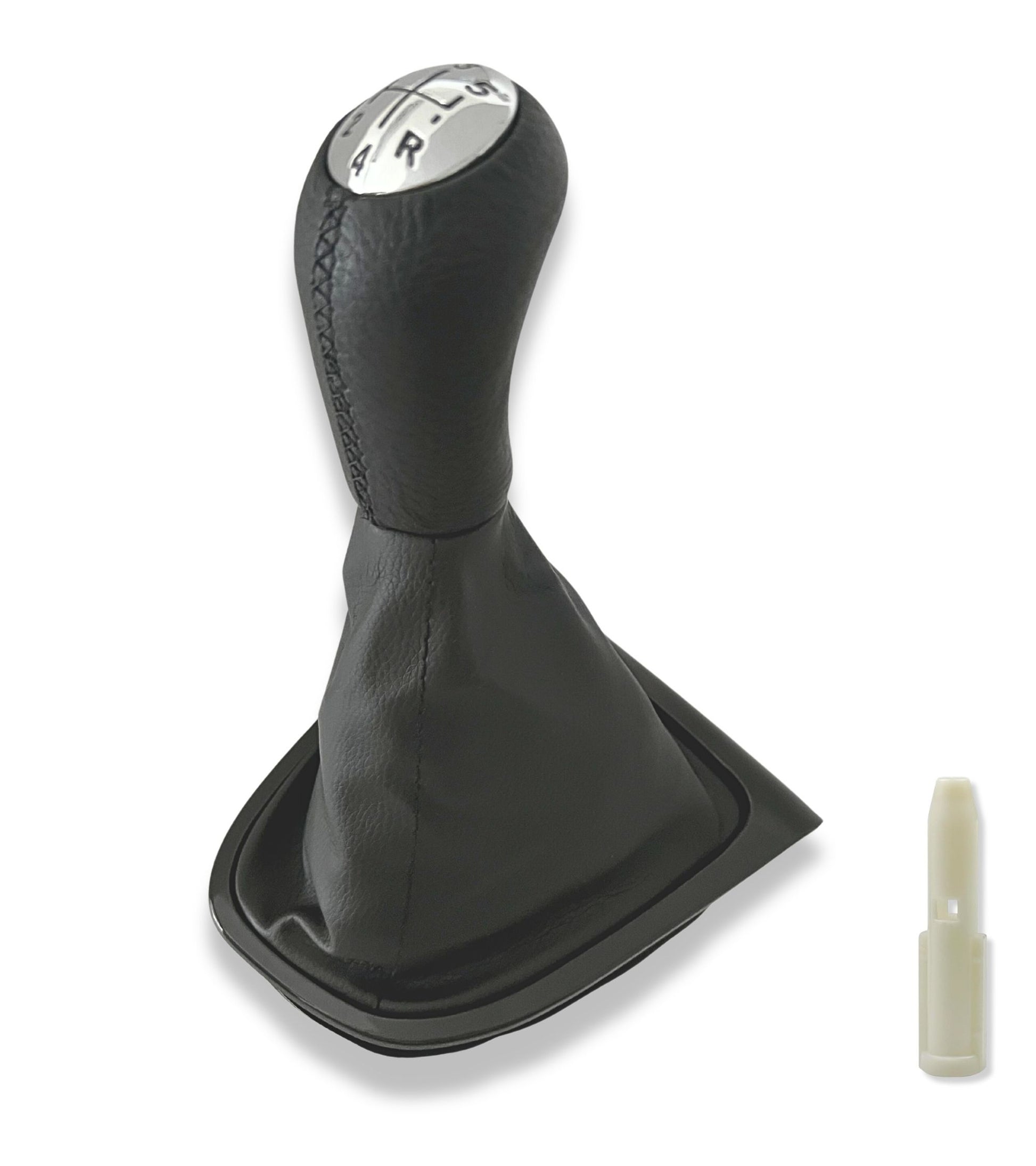 Pomello 5 Marce Leva Cambio e Cuffia Compatibile con Renault Clio IV 2012-2020 con Adattatore