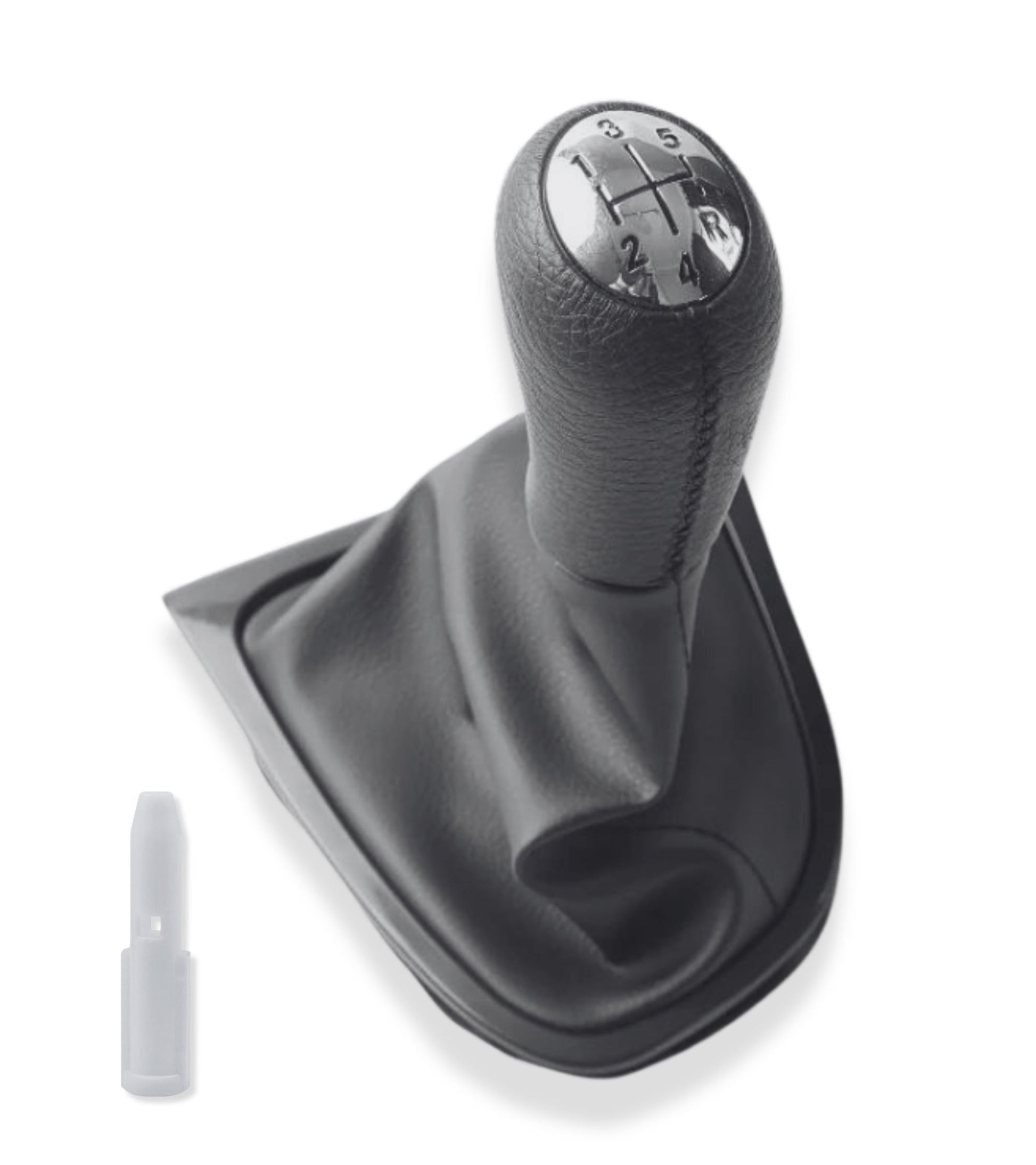 Pomello 5 Marce Leva Cambio e Cuffia Compatibile con Renault Clio IV 2012-2020 con Adattatore