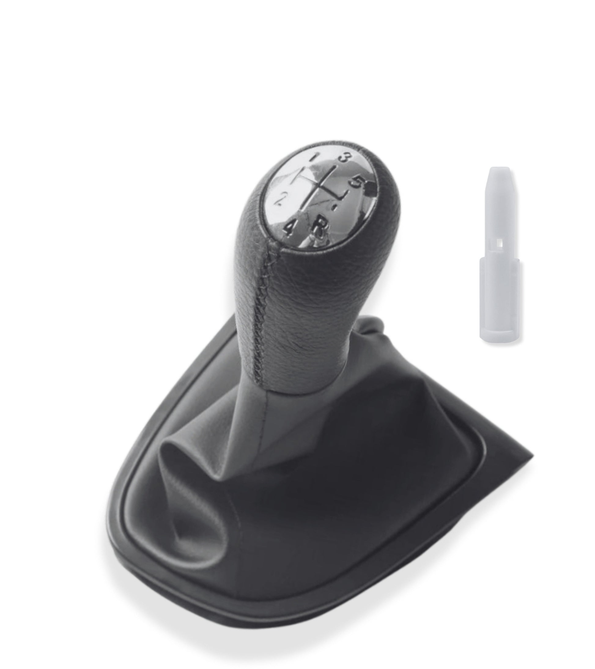 Pomello 5 Marce Leva Cambio e Cuffia Compatibile con Renault Clio IV 2012-2020 con Adattatore