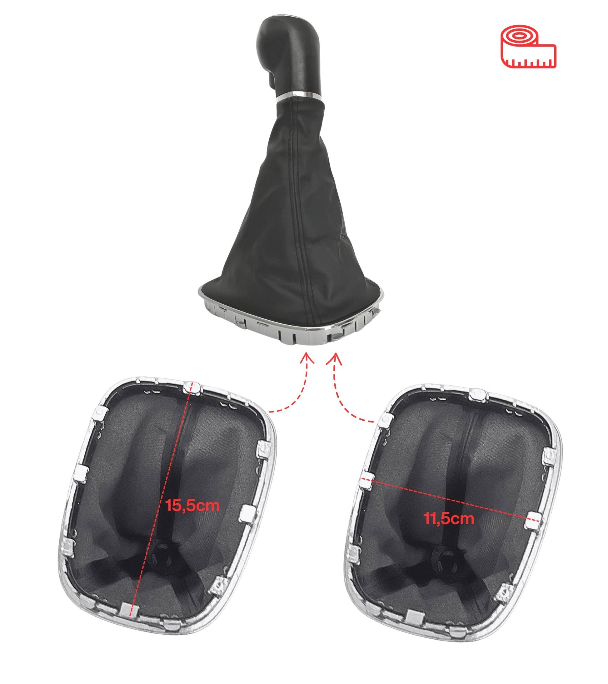 5 Speed ​​Gear Knob Gaiter Compatible with Opel Corsa D (2006-2014) OEM 009140093 19276456