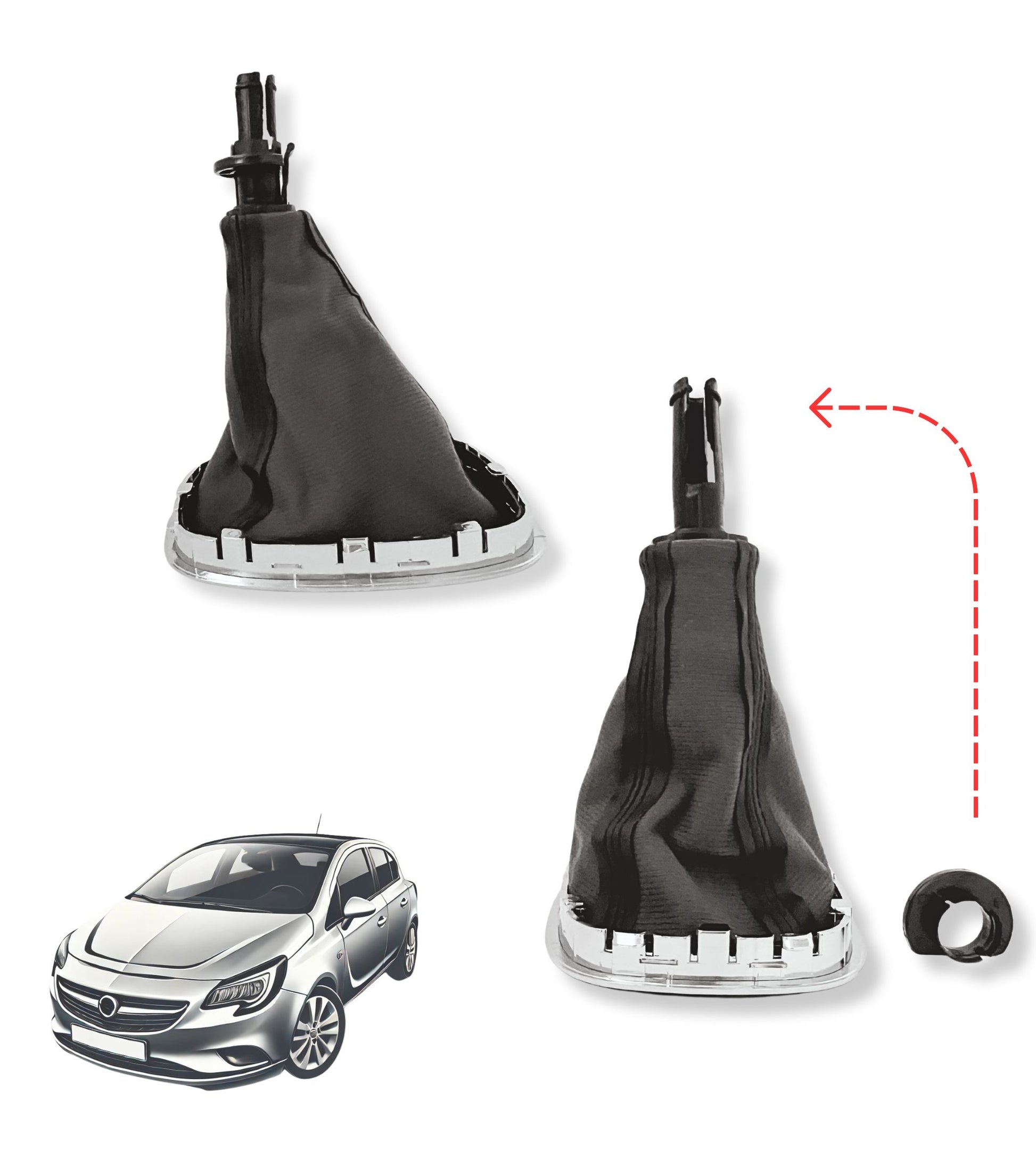 5 Speed ​​Gear Knob Gaiter Compatible with Opel Corsa D (2006-2014) OEM 009140093 19276456