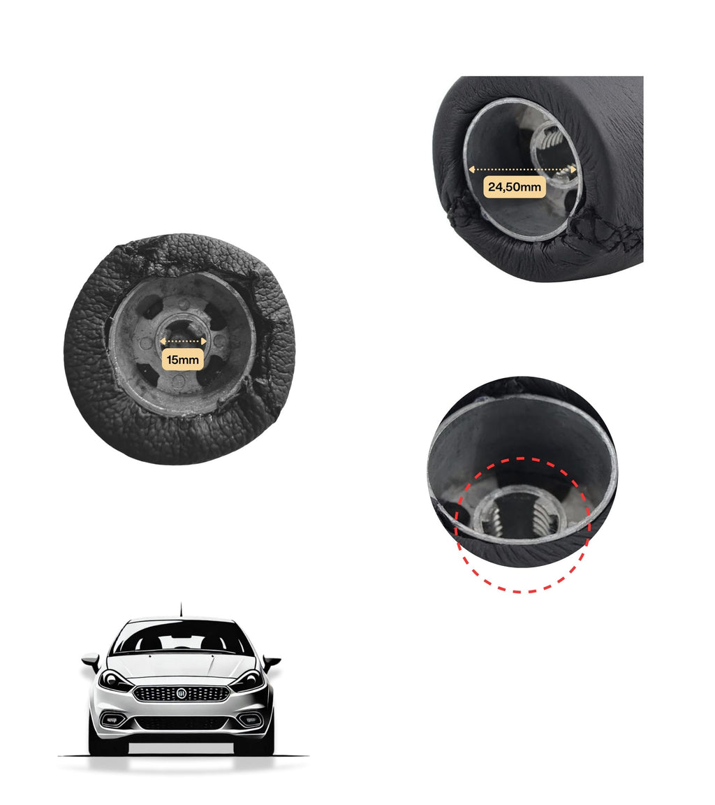 5 Speed ​​Gear Shift Knob Compatible with Fiat Grande Punto (2005-2013), OEM Codes 55344881, 55349796