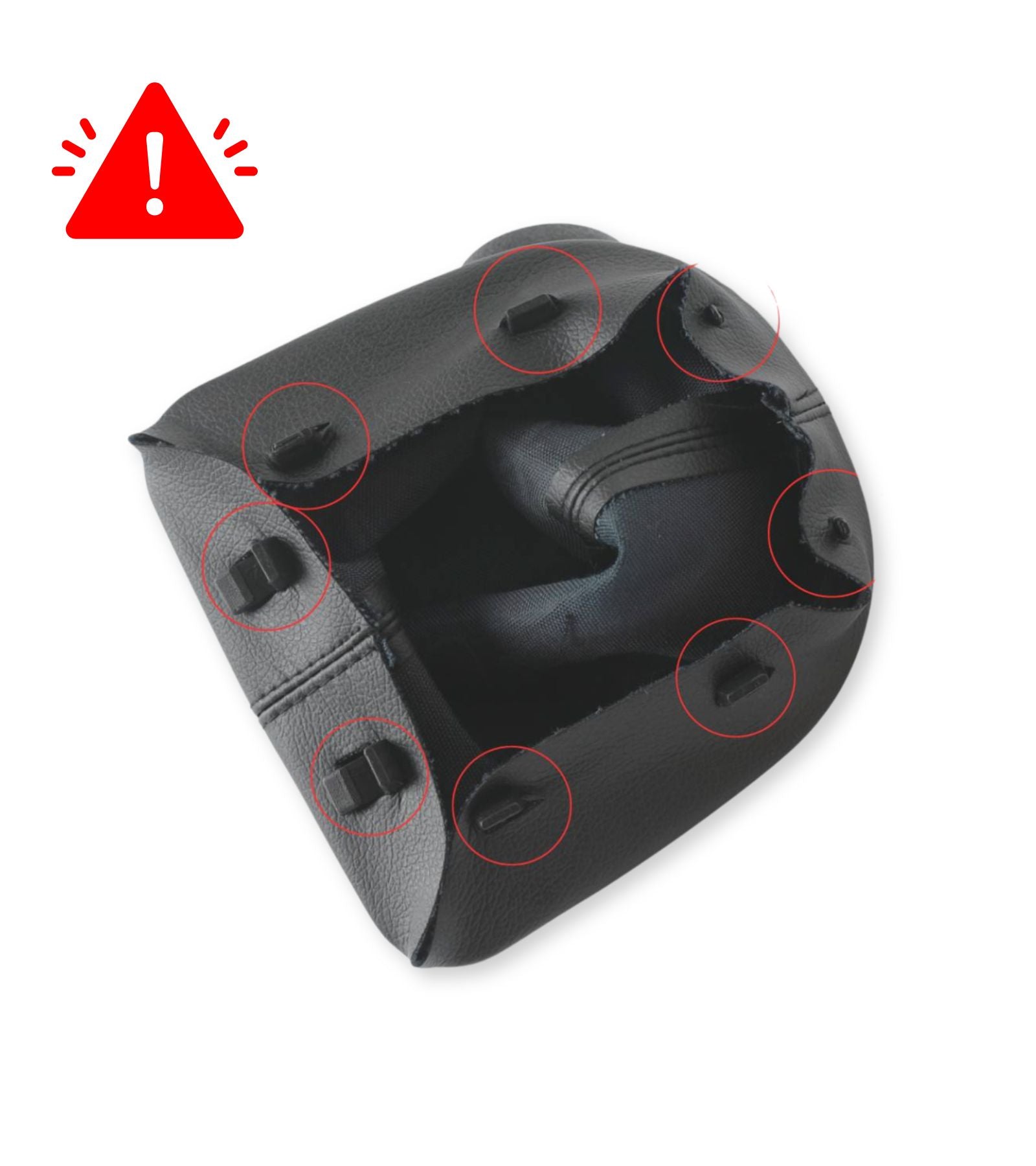 Gear Knob Boot Compatible with Peugeot 207 307 308 607 608 + Adapter