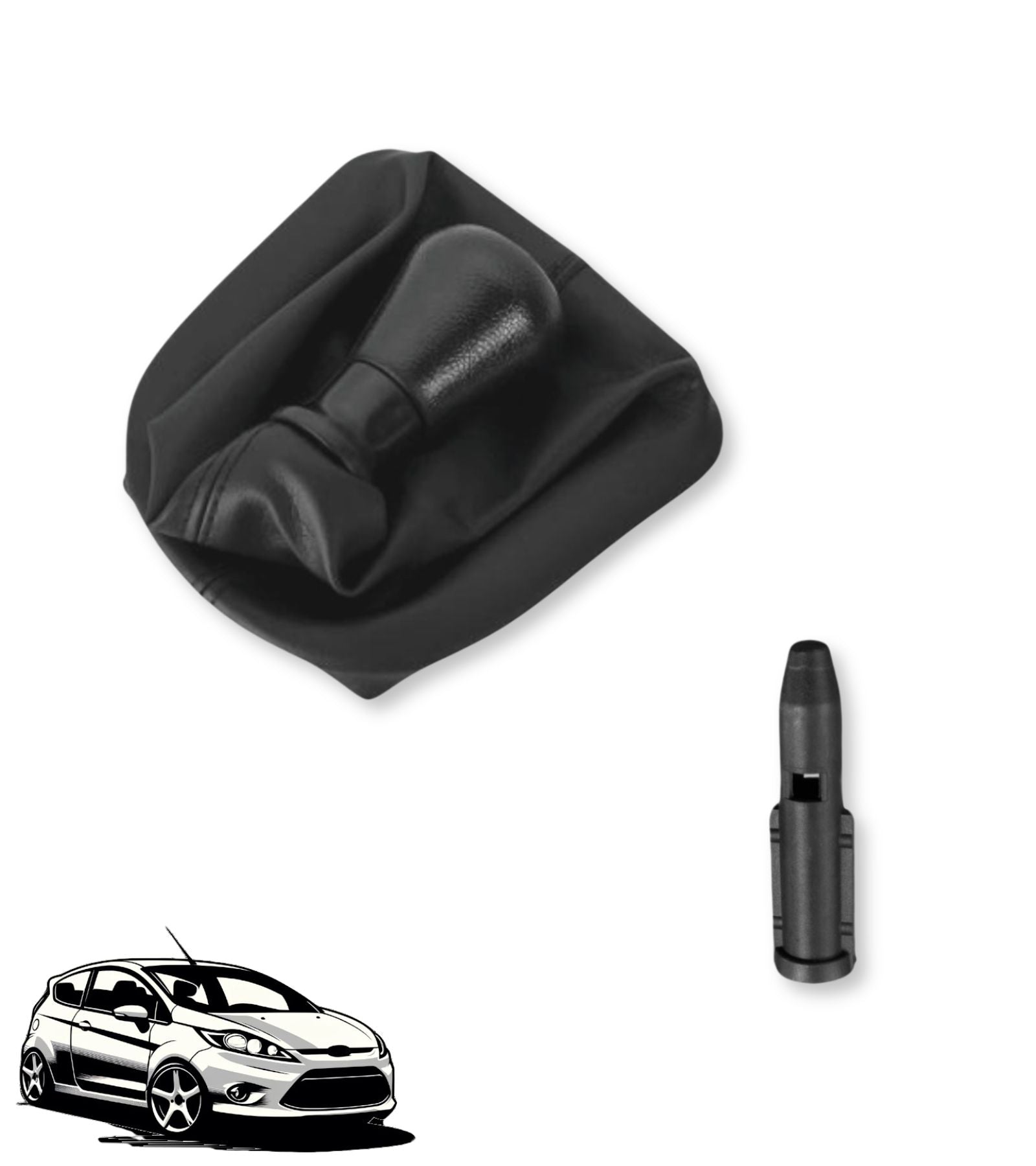 Gear Knob Boot Compatible with Peugeot 207 307 308 607 608 + Adapter