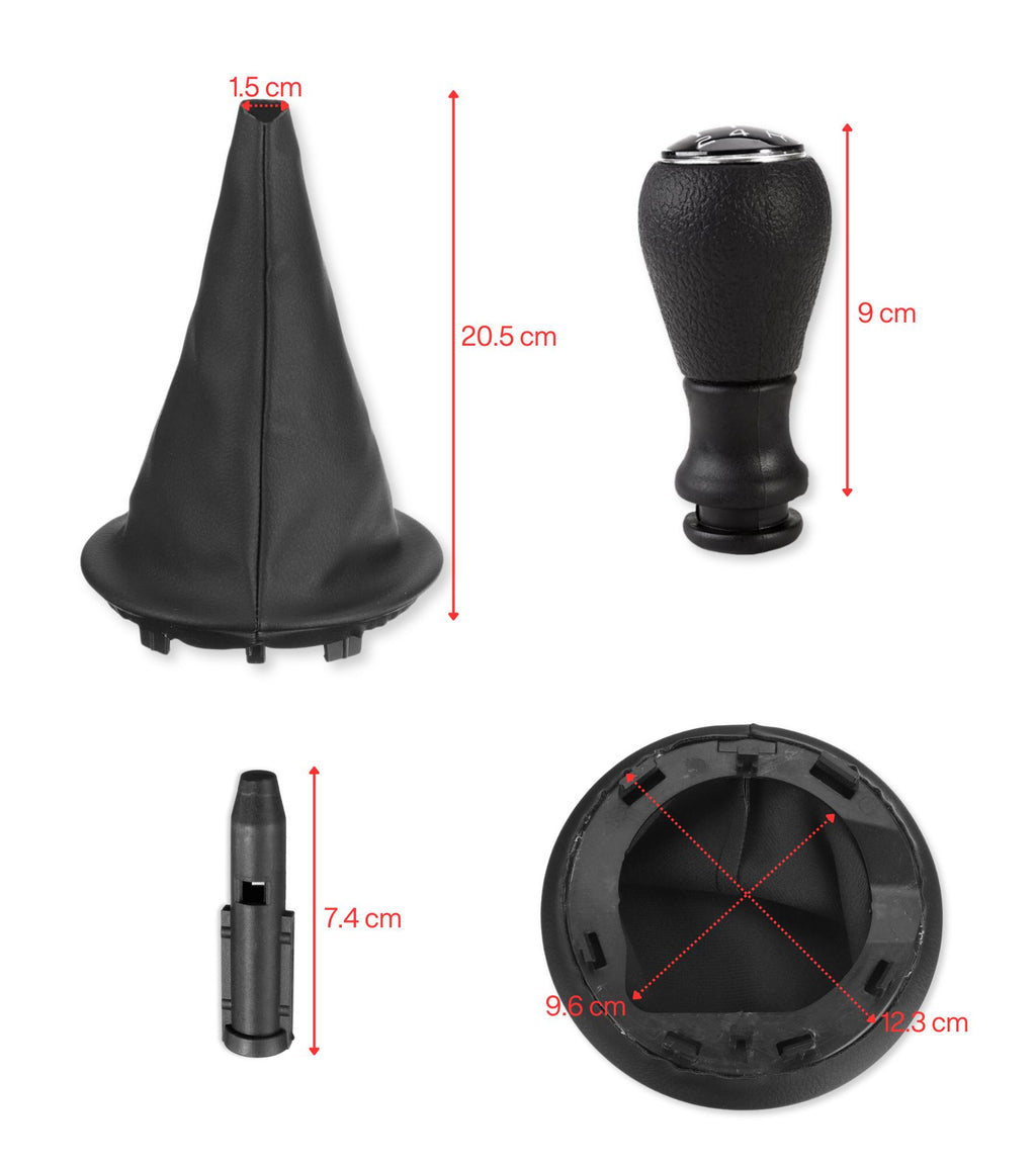 5 Speed ​​Gear Knob, Faux Leather Boot Compatible with Peugeot Partner (2008-2022) and Citroen Berlingo III MK3