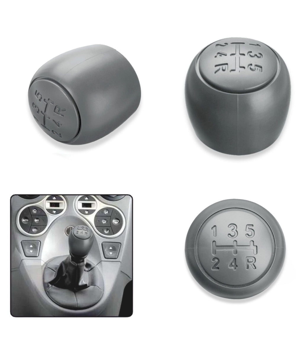 Grey knob and small spring for gear lever compatible with Fiat Panda 169 (2003-2012), Fiat 500 312 and 500C (2007-2013)