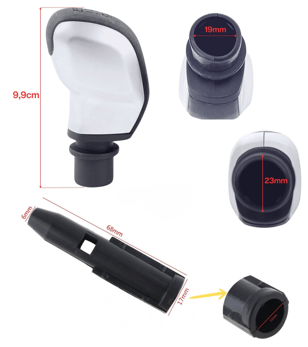 5 Speed ​​Gear Knob and Adapter Compatible with Peugeot 207 (2006-2012), 208 (2012-2019), 308 (2007-2013), Citroen C2 (2003-2009), C3 (2002-2009)