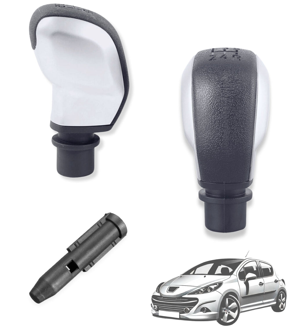 5 Speed ​​Gear Knob and Adapter Compatible with Peugeot 207 (2006-2012), 208 (2012-2019), 308 (2007-2013), Citroen C2 (2003-2009), C3 (2002-2009)