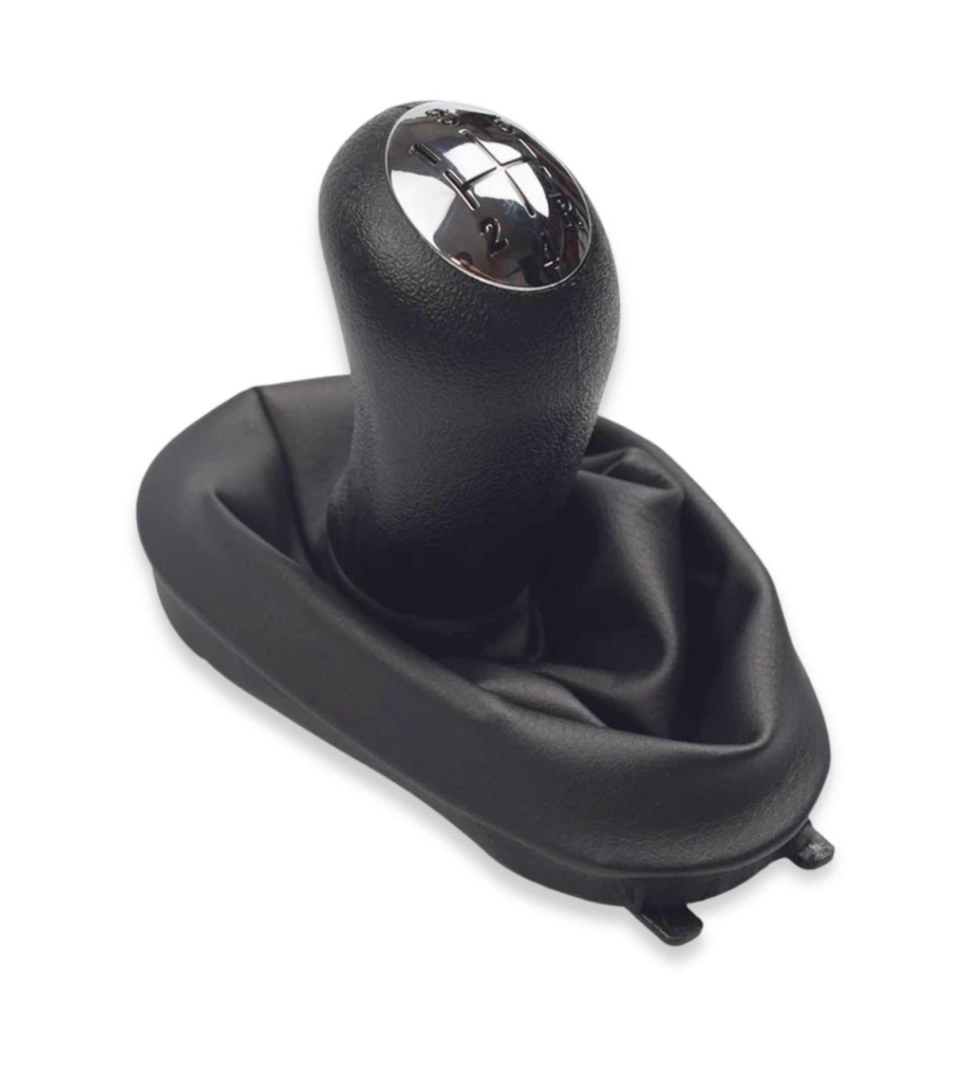 Pomello 5 Marce e Cuffia per Leva Cambio Compatibile con Renault Clio II 2001-2004, Clio III 2005-2009, Megane II 2002-2009, Scenic II 2003-2006, Kangoo 2009