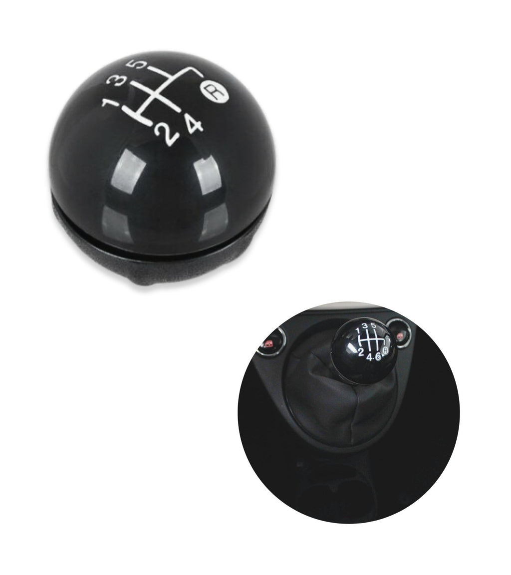 Pomello 5 Marce e Retromarcia Compatibile con Fiat 500 500C 2007-2018 Nero
