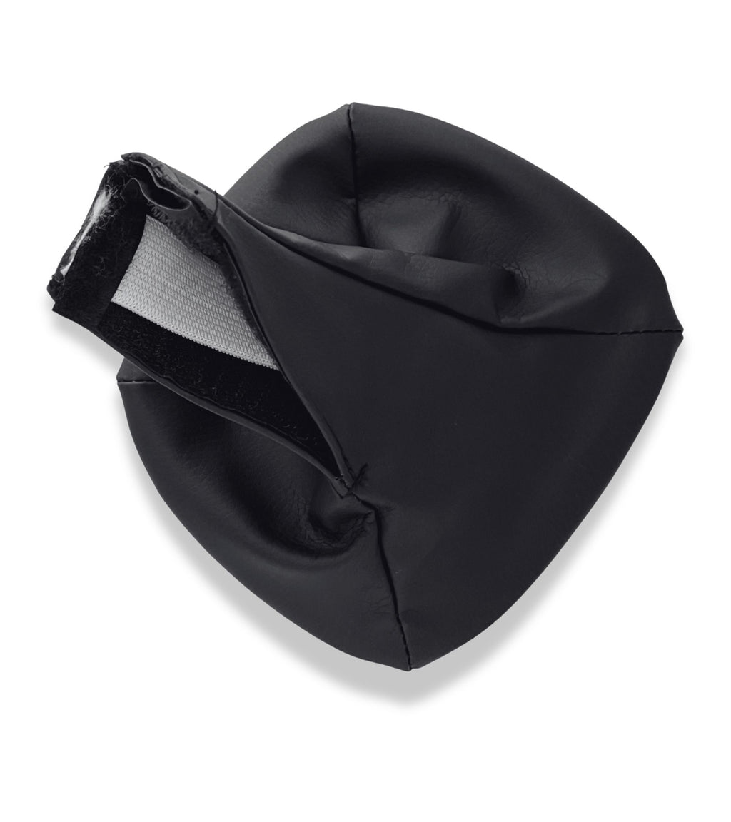 Cuffia Similpelle con Ghiera di Ritenzione Compatibile con Fiat Panda 319 2012+, Set Colore Nero