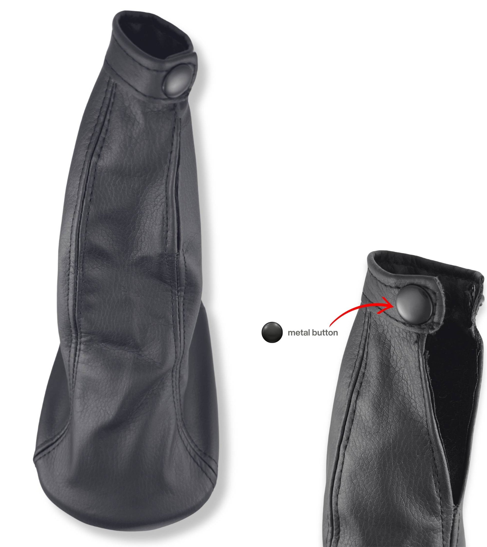 Gear Shift Boot in Faux Leather with Retention Ring Compatible with Fiat 600 Seicento 1998-2010 OE 735249804