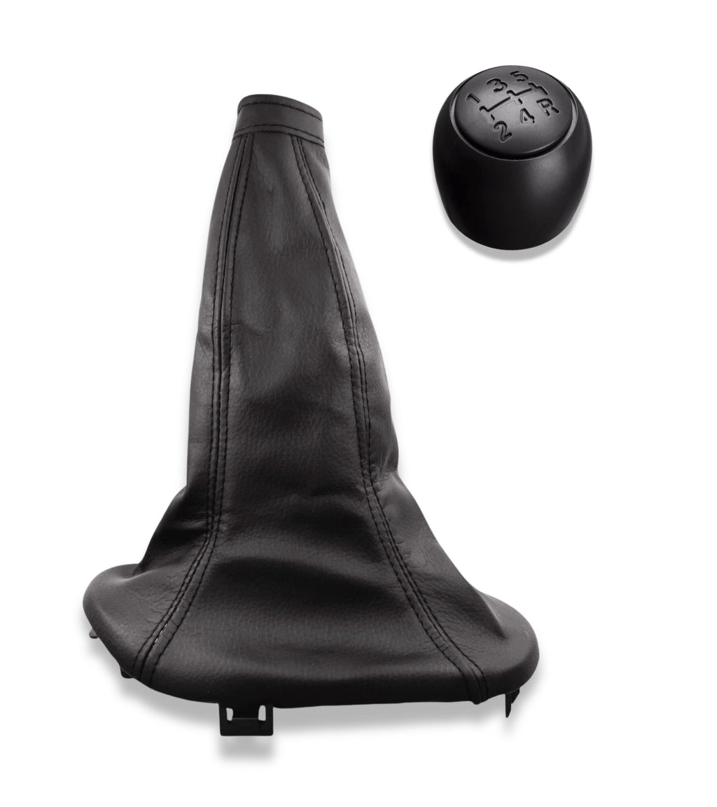 Gear Knob and Boot in Imitation Leather with Retention Ring Compatible with Fiat 600 Seicento 1998-2010 OE 735249804