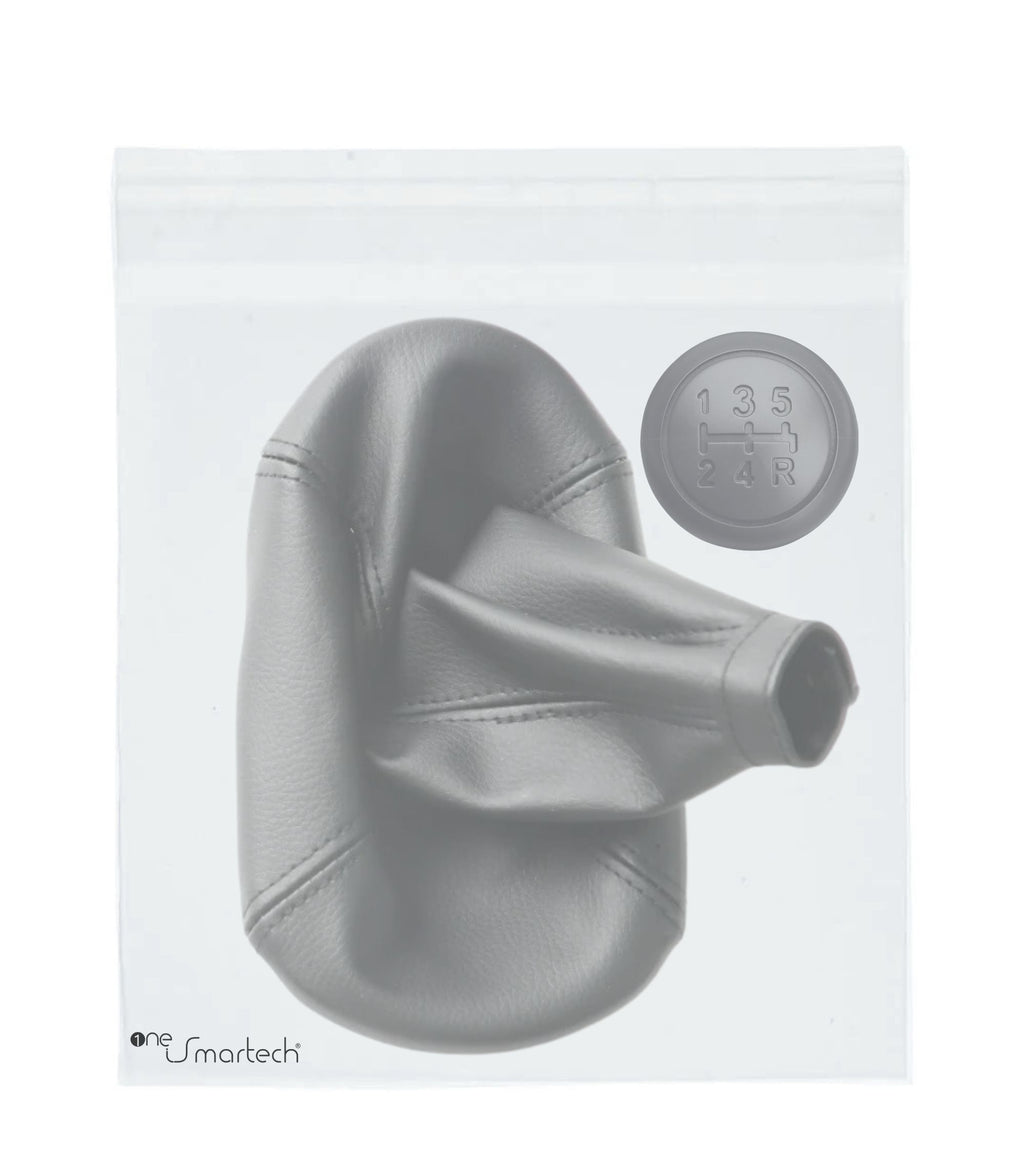Gear Knob and Boot in Imitation Leather with Retention Ring Compatible with Fiat 600 Seicento 1998-2010 OE 735249804
