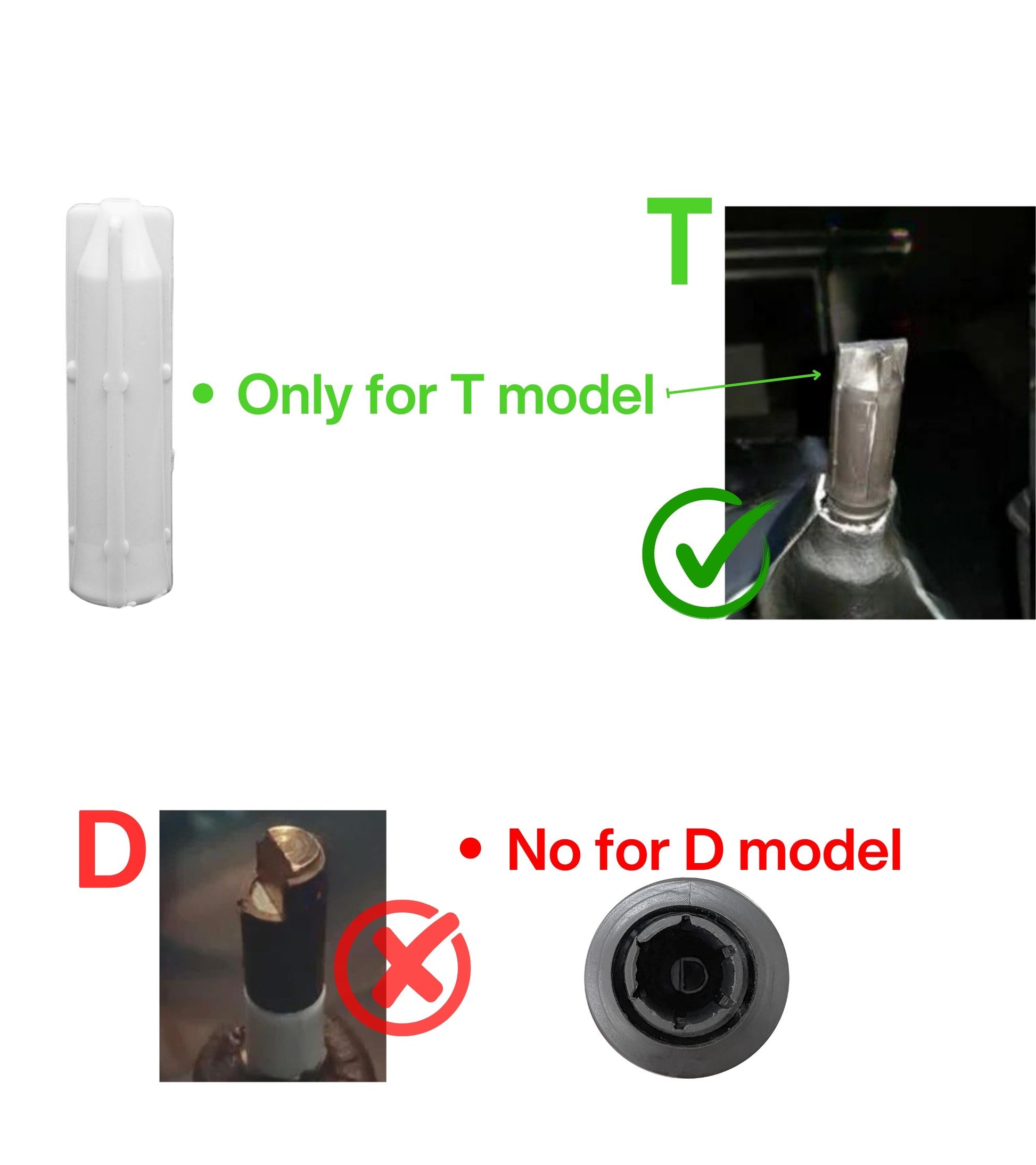 Plastic Cone Adapter Model T Shape for 5 Speed ​​Gear Shift Knob Compatible with Suzuki Swift Nissan Qashqai Renault Laguna
