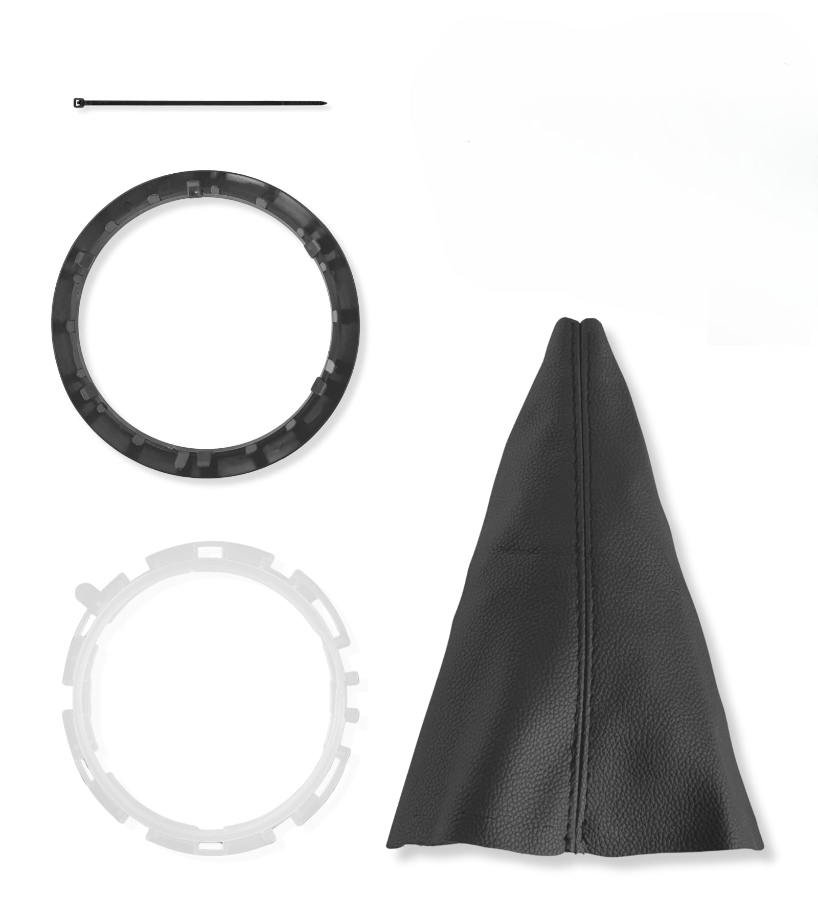 Gear Shift Boot, Ring, Black External Frame, Compatible with Citroen C3 2003-2009,EM 2403CV, 1606400280, 7589T8, 7589V0