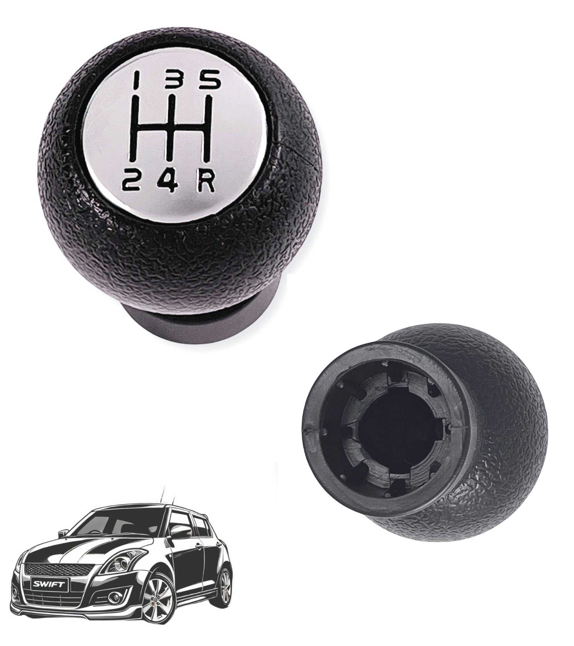 5 Speed ​​Gear Knob Compatible with Suzuki Swift 2005-2010, Suzuki ALTO 2009-2014, Fiat Sedici 2005-2013, OEM Code 28113M75J21-GJL, for T-Shaped Gear Shift Lever