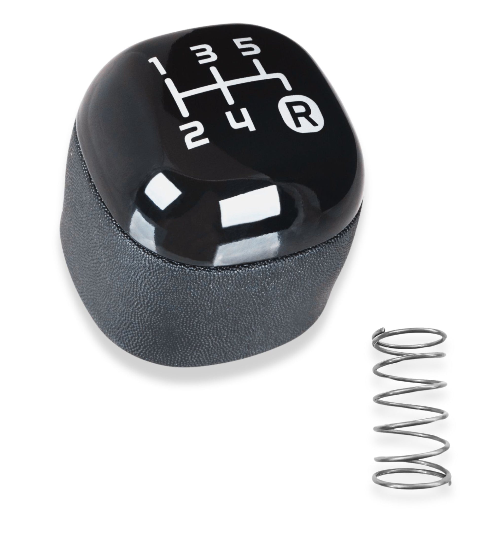 5 Speed ​​Gear Knob with Return Spring, Compatible with Fiat Panda 312, 319 from 2012 Third Generation OEM Code 502942700 (large spring)
