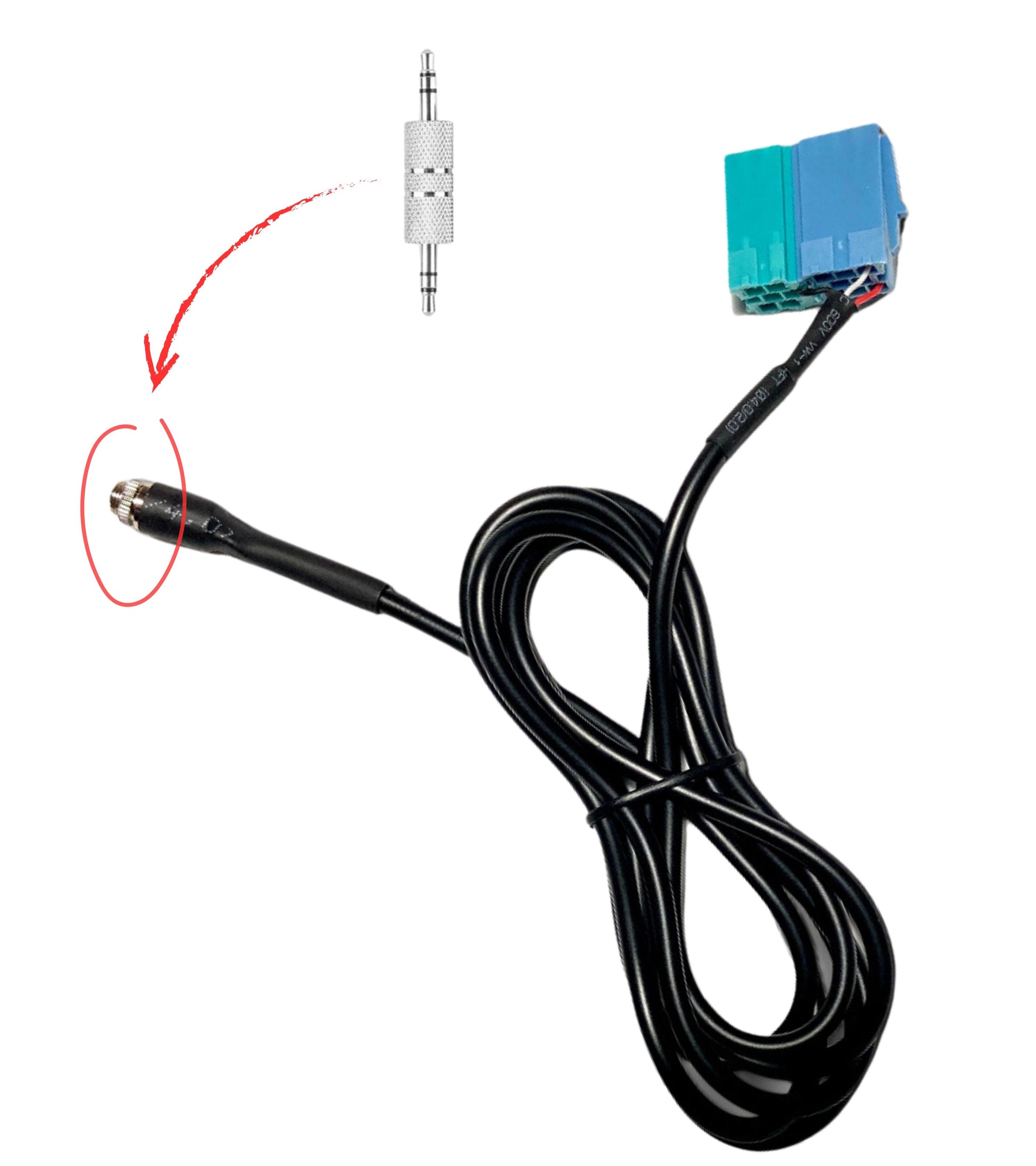 AUX Kit Compatible with Fiat Bravo from 2007; AUX Cable Female 3.5mm 150cm; Visteon Car Radio Extractors; Double Jack Male 3.5mm Adapter
