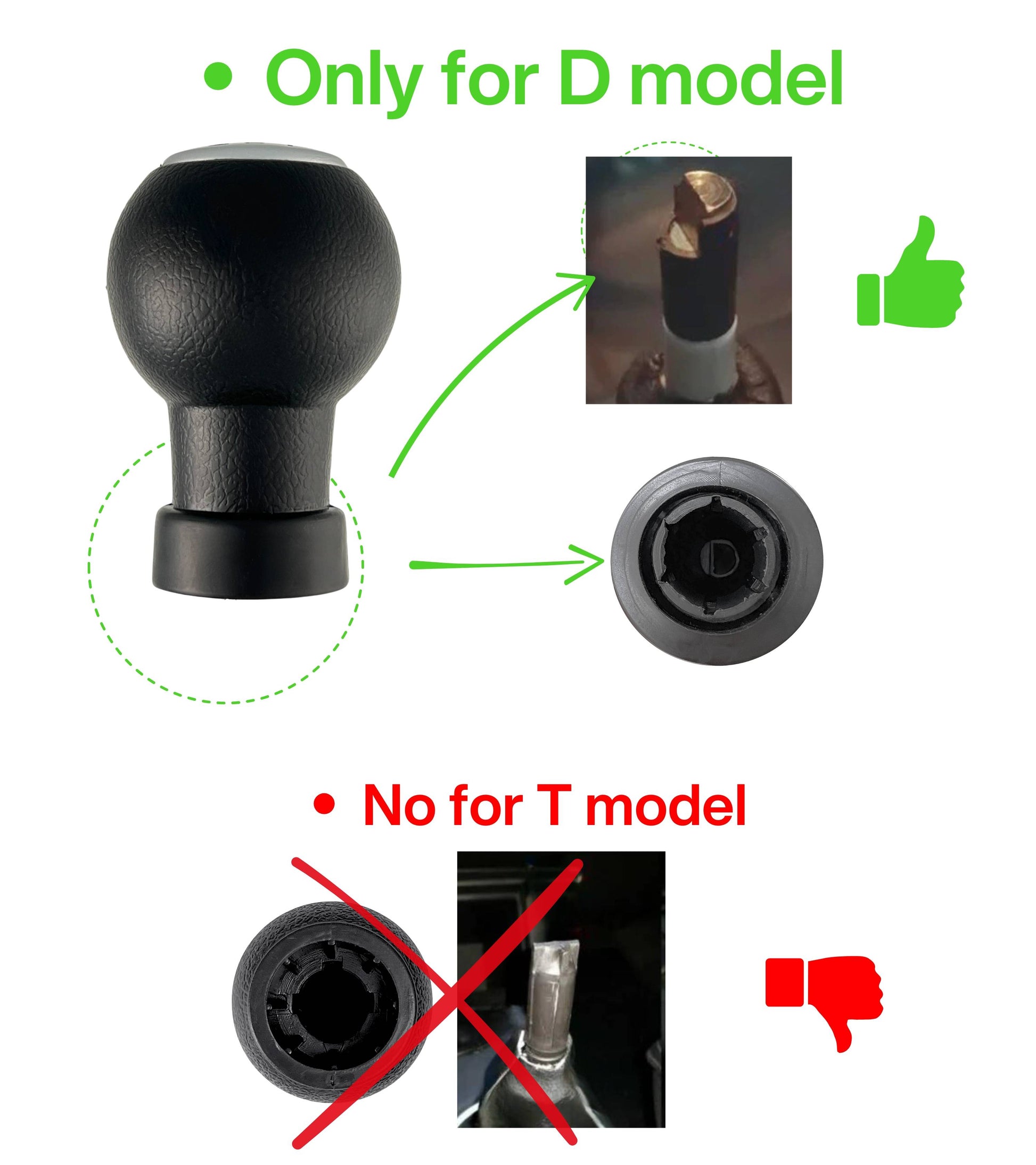 5 Speed ​​Gear Knob with Reverse Compatible with Suzuki Swift 2005-2010, Suzuki SX4 2007-2013, Suzuki ALTO 2009-2014, for Gear Shift Lever D